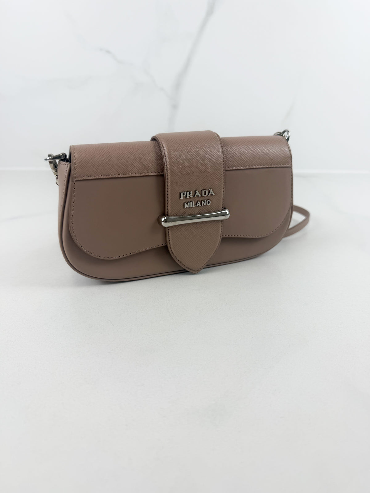 Prada Mini Saffiano & City Calf Sidonie Crossbody Bag