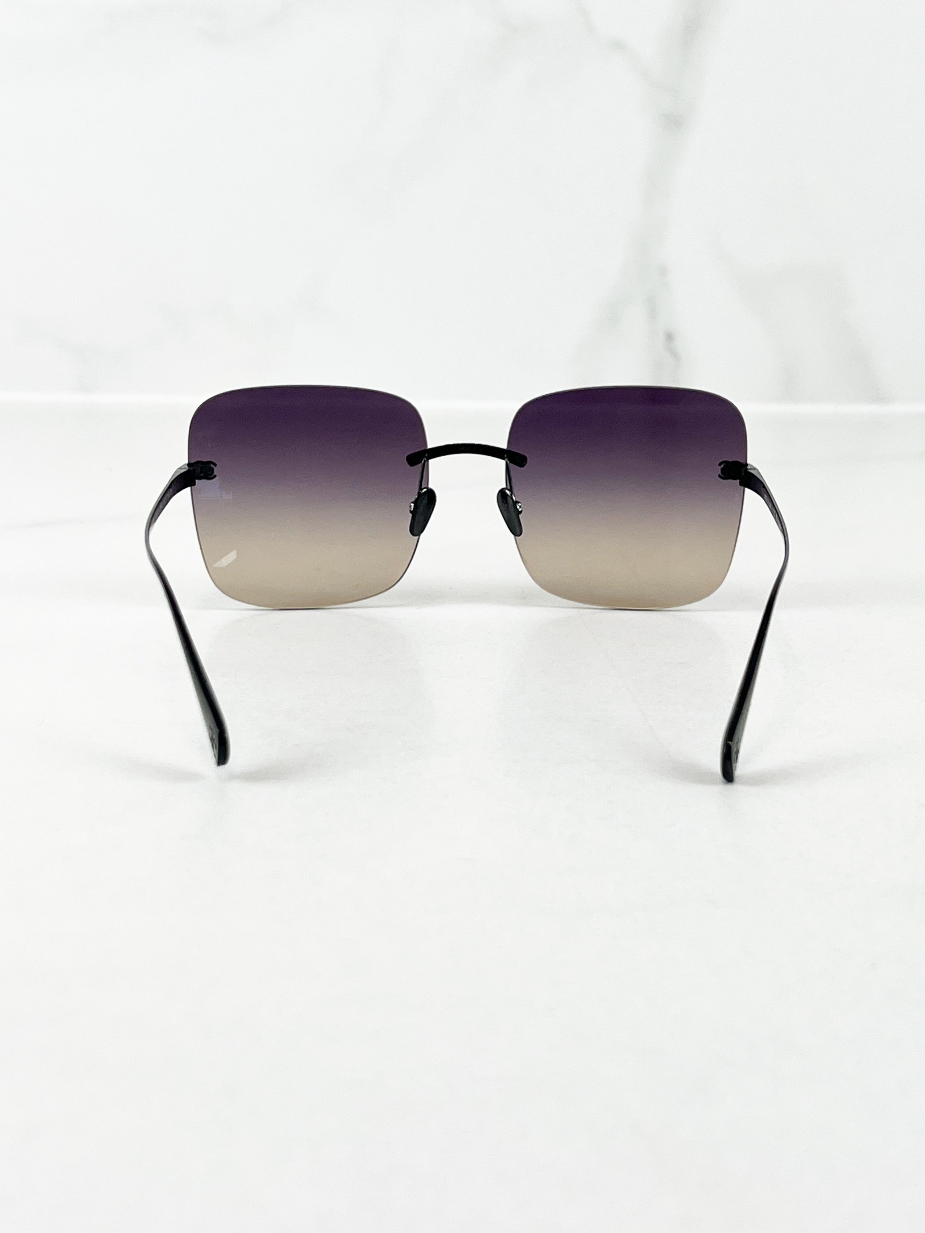 Chanel CC Logo Rectangular Sunglasses