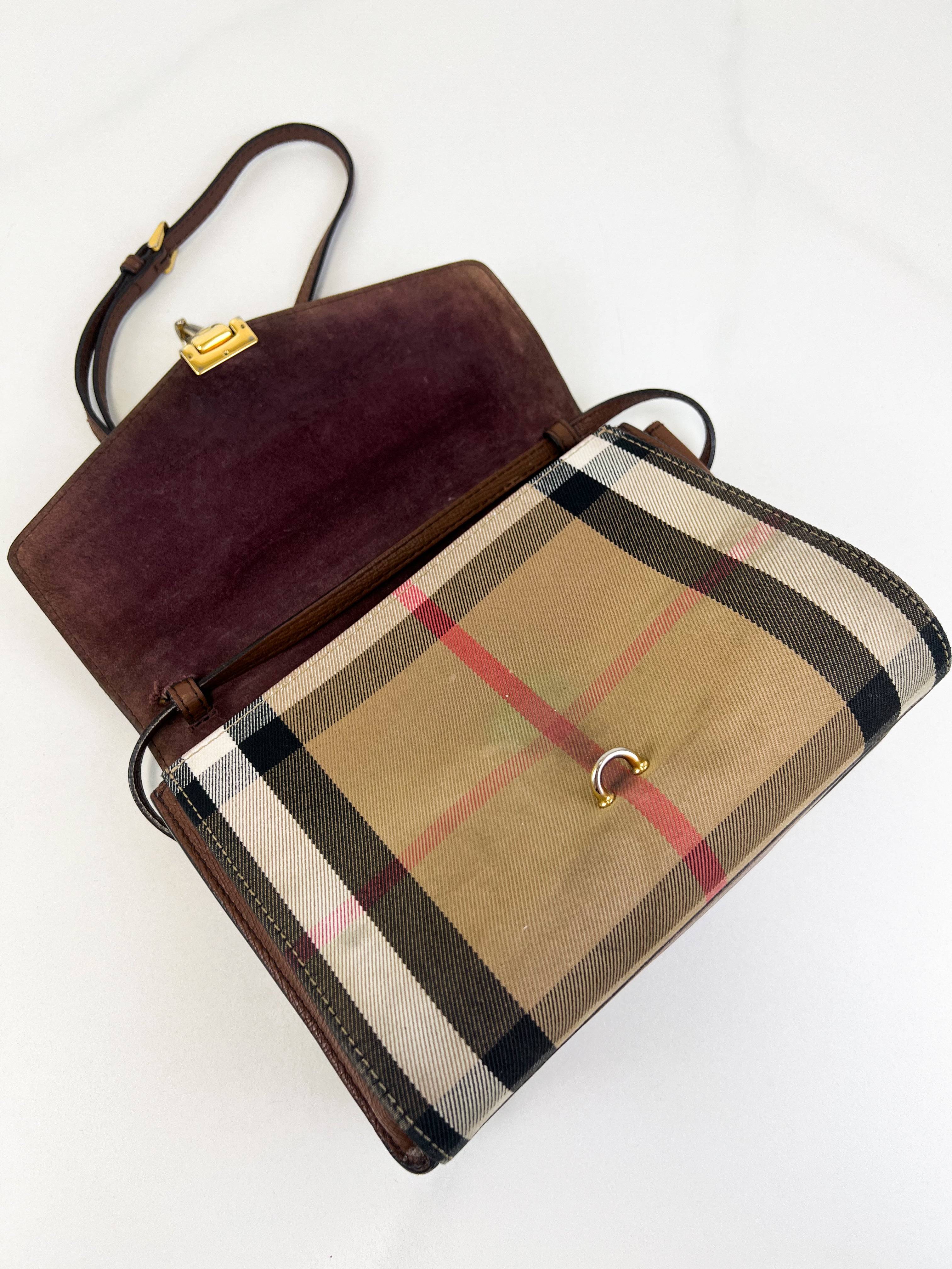 Burberry Macken Small Check Crossbody Bag