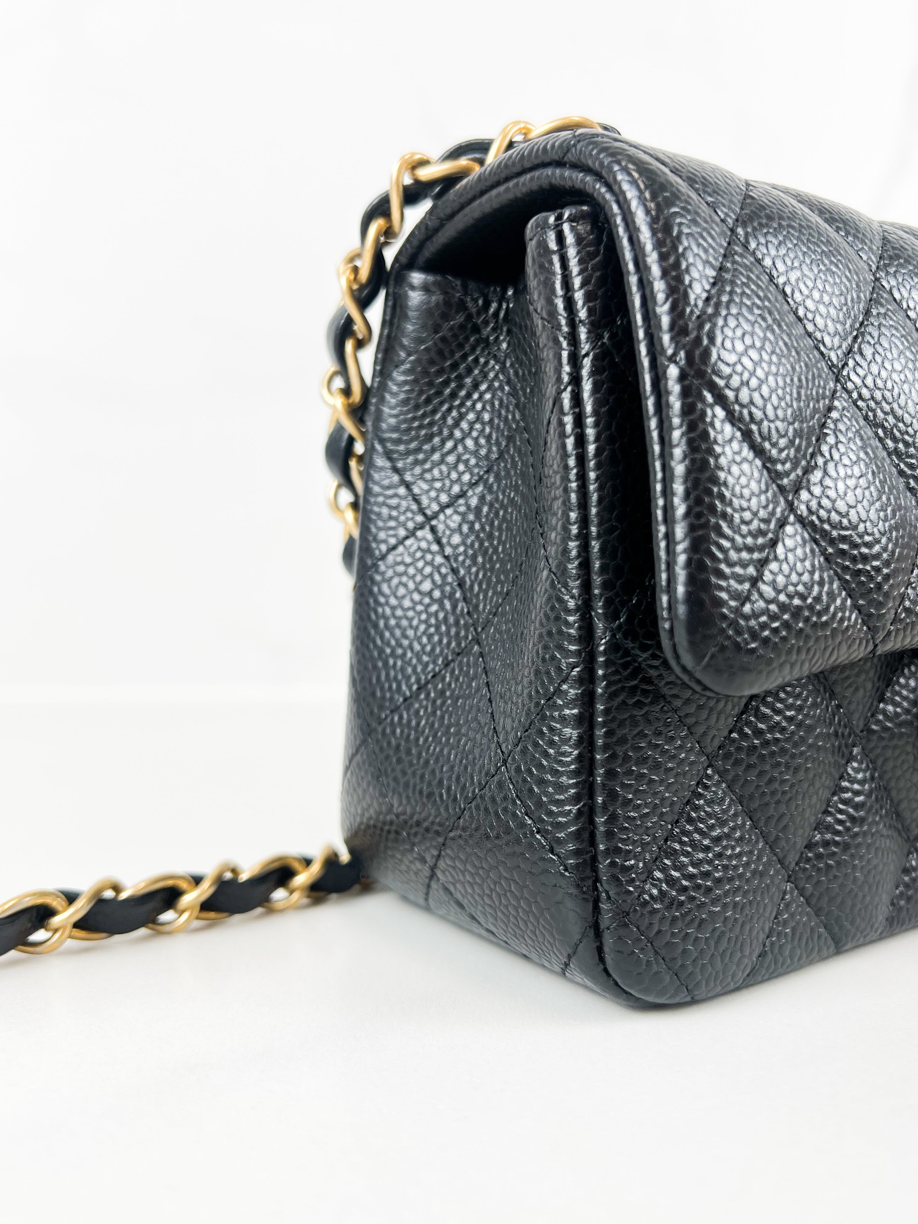 Chanel Rectangular Mini Flap Caviar Shoulder Bag GHW