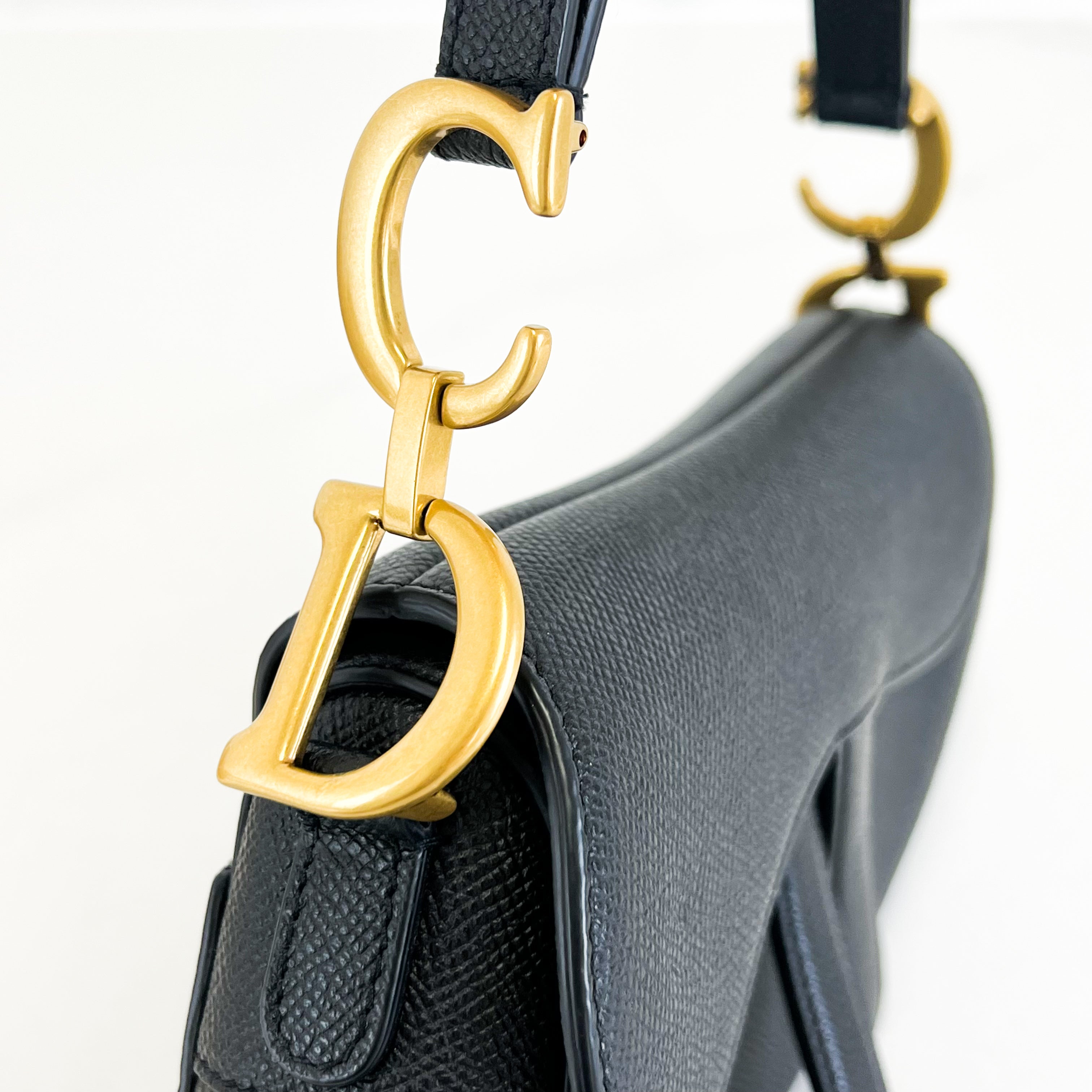 Christian Dior Mini Black Saddle
