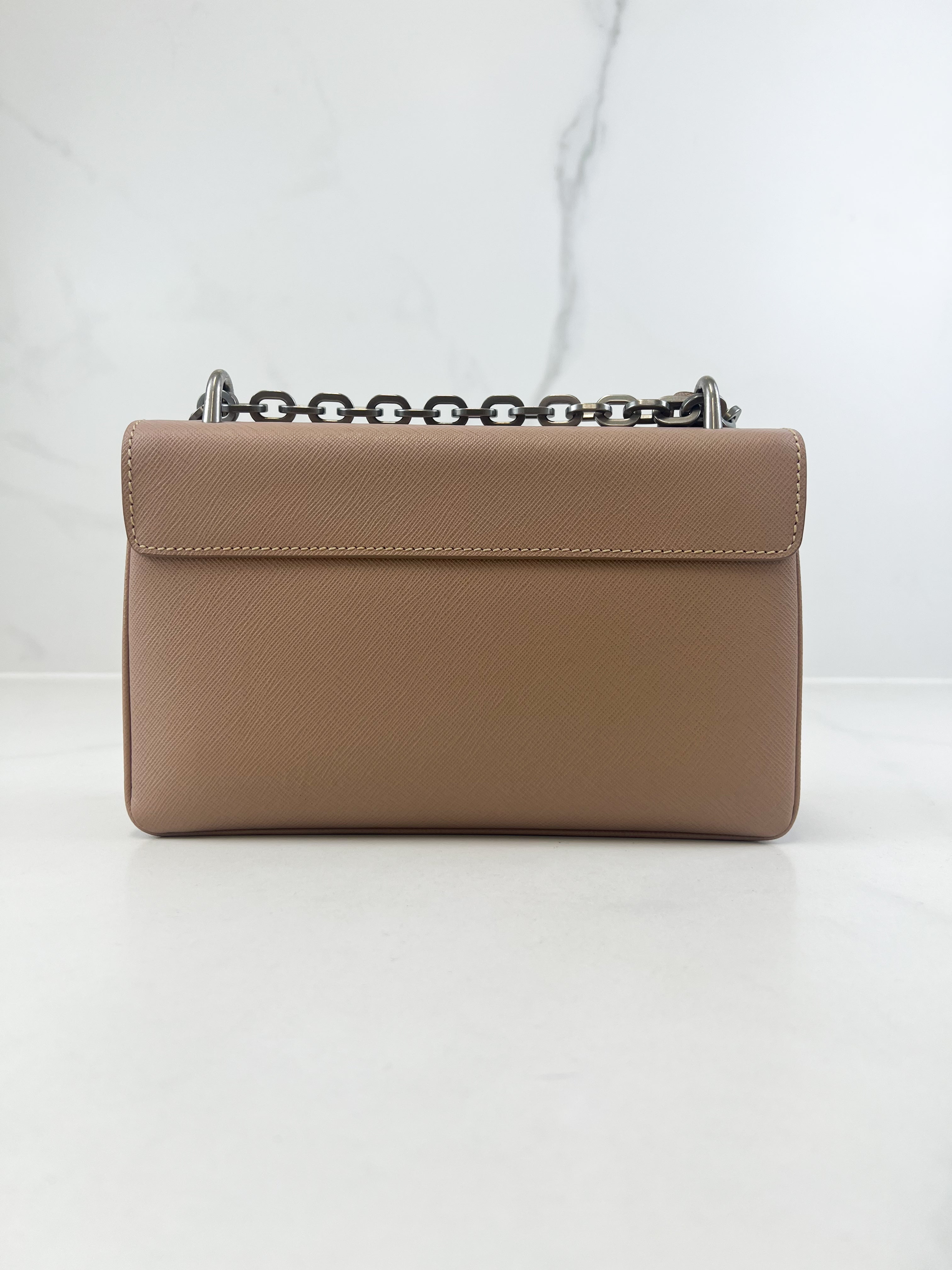 Prada Saffiano Leather Lock Crossbody Bag