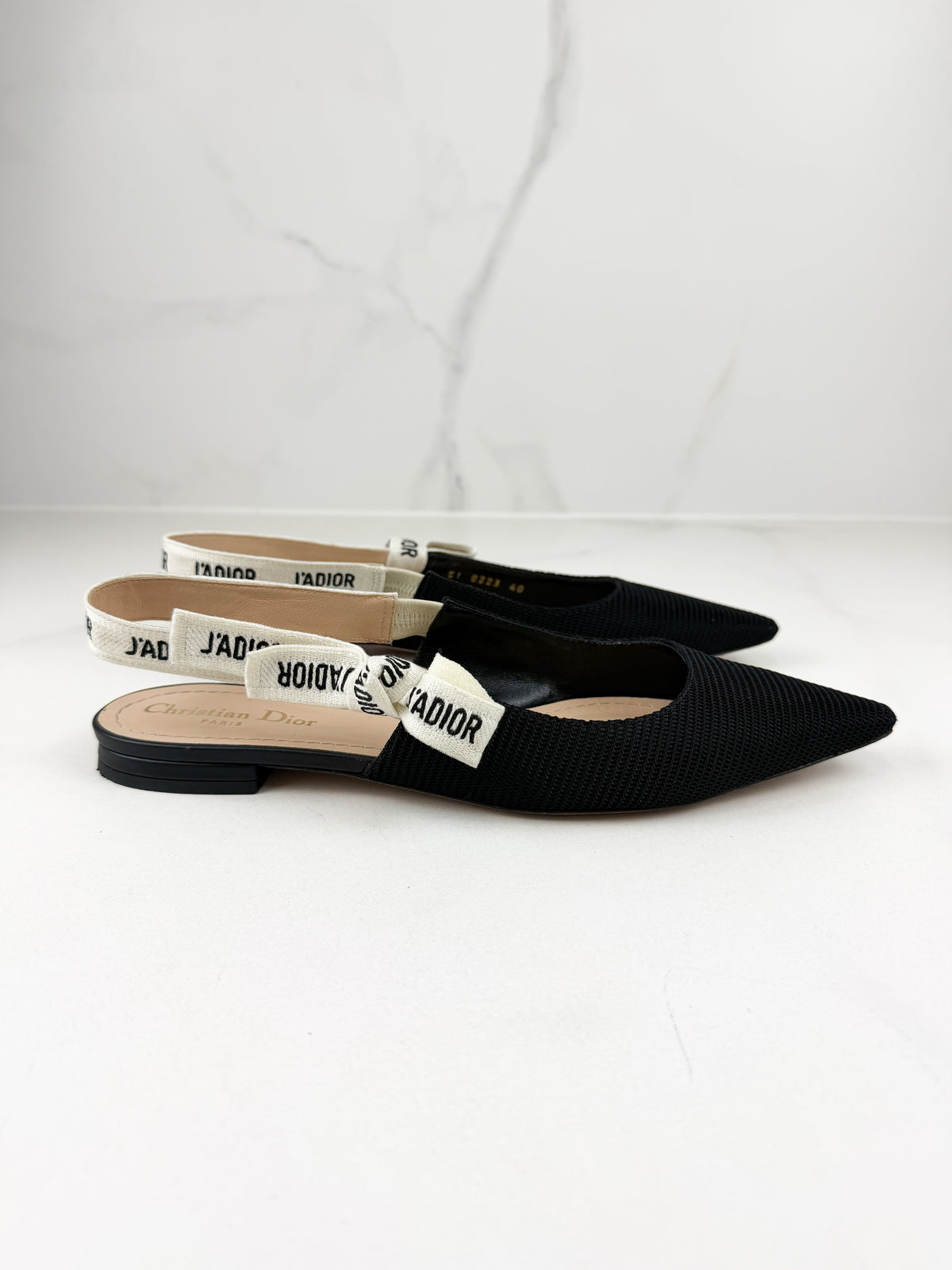 Christian Dior Jadior Slingback Ballerina Flat Size 40