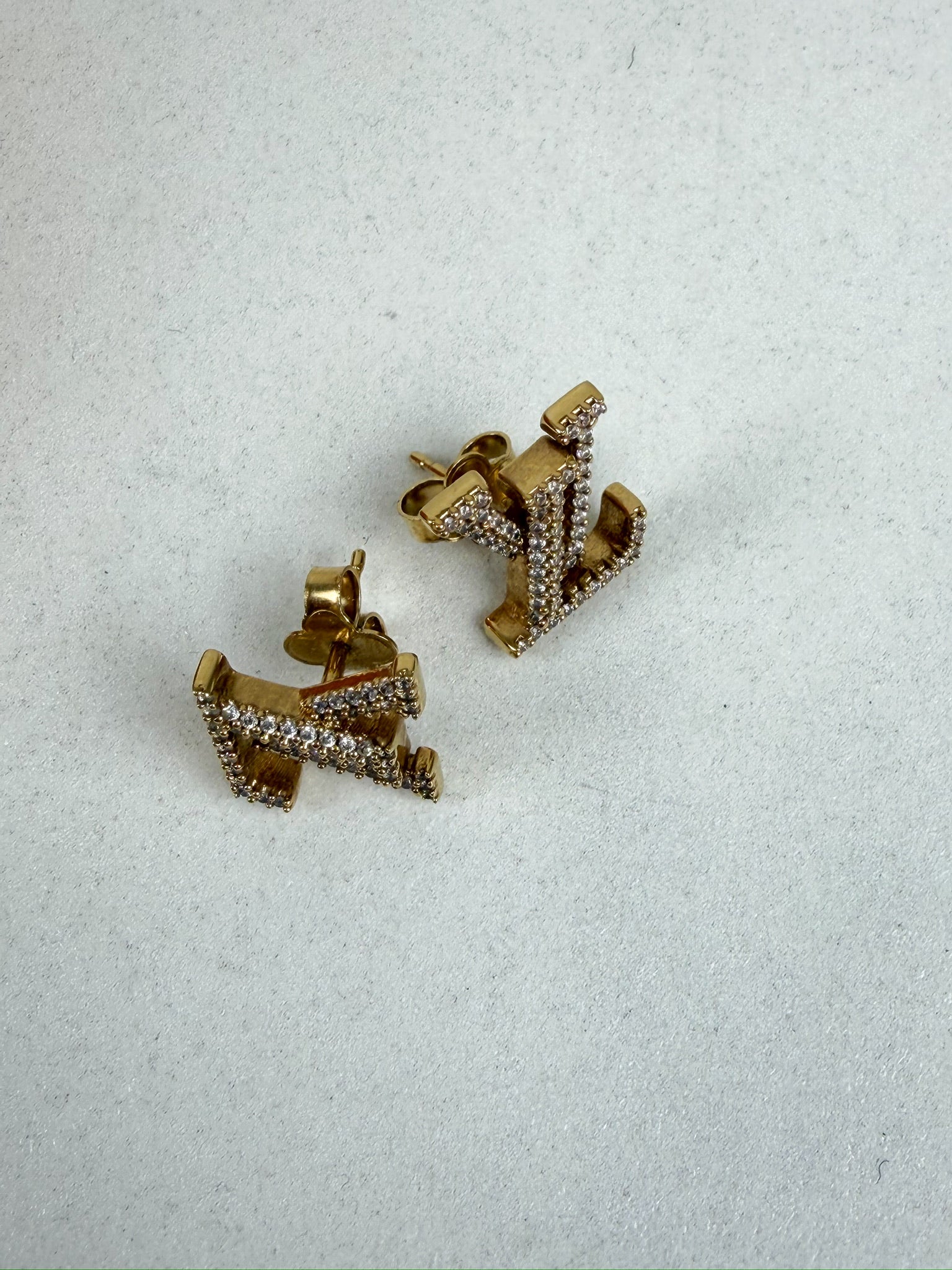 Louis Vuitton Iconic Crystal LV Studs