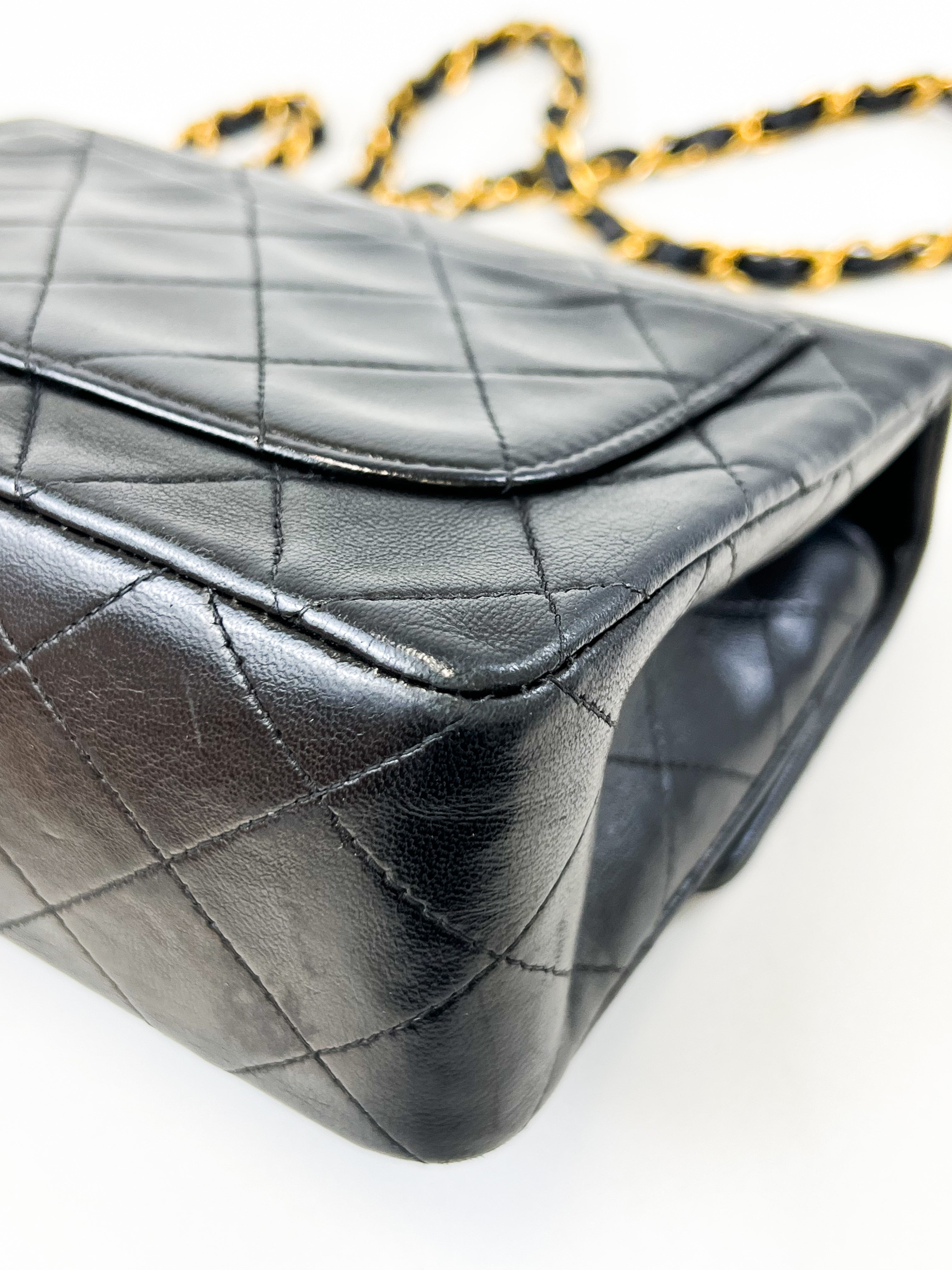 Chanel CC Mini Vintage Lambskin Black Classic Double Flap Shoulder Bag