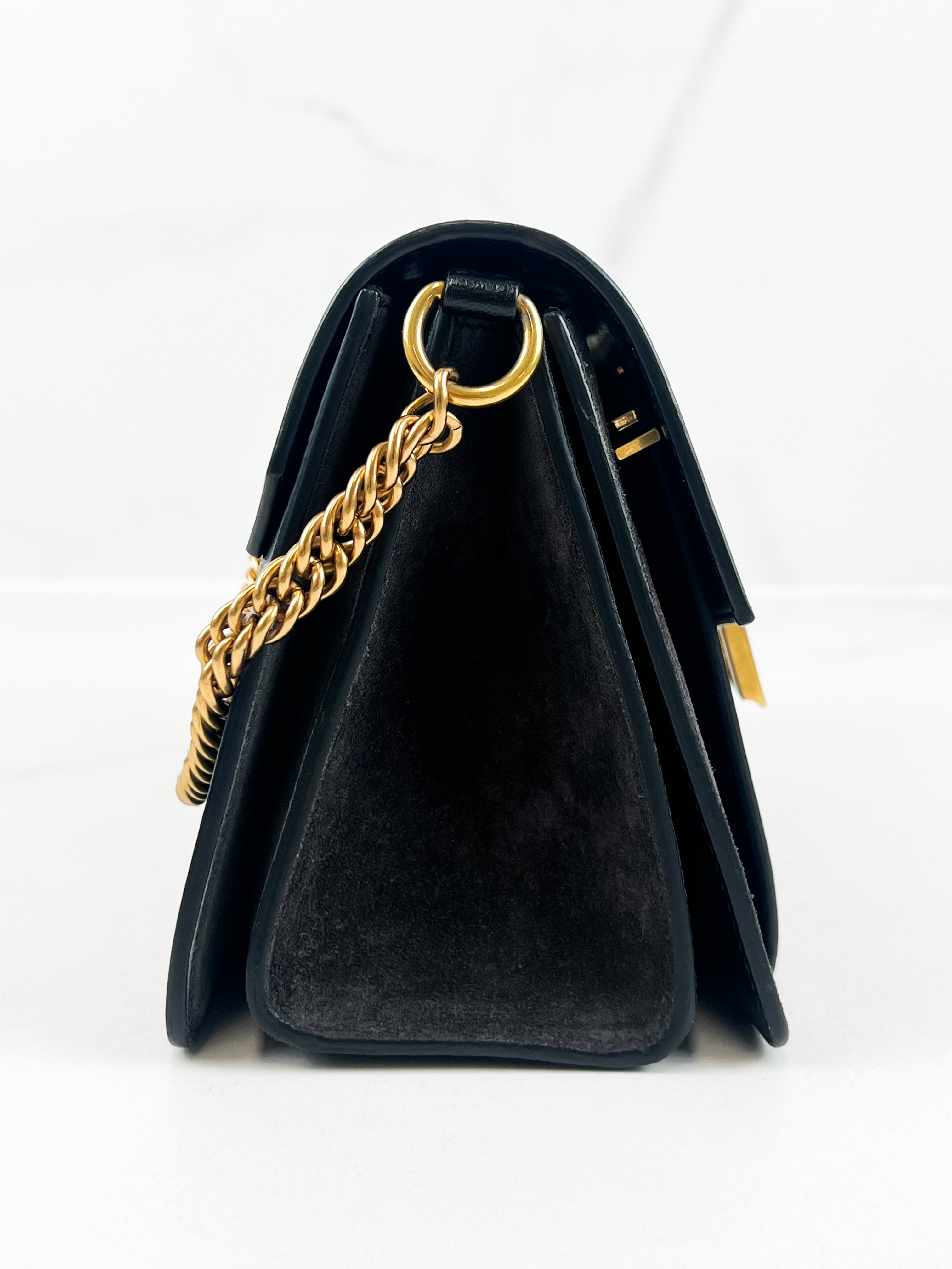 Givenchy Leather/Suede Small Shoulder Bag in Black