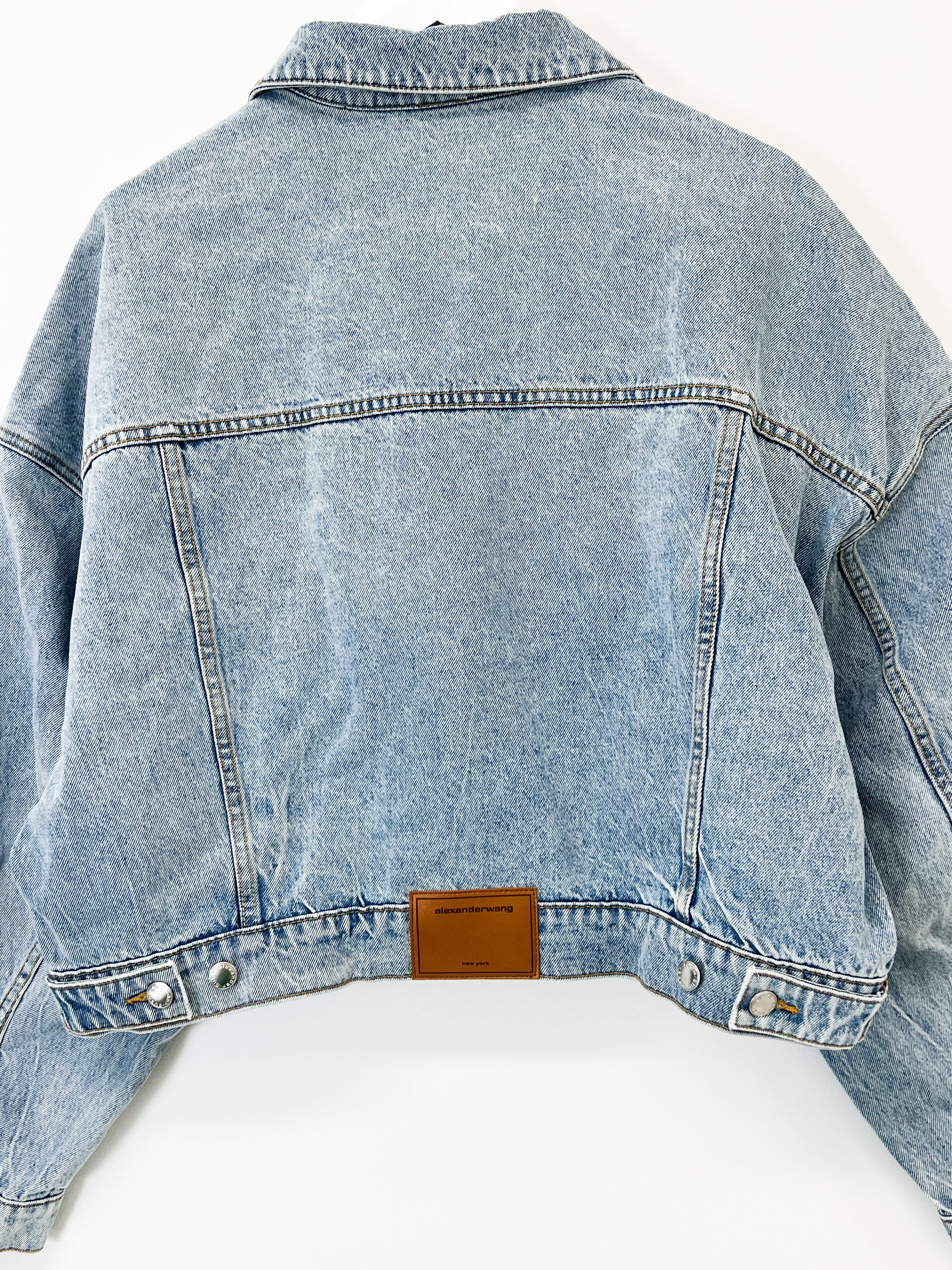 Alexander Wang Regen Indigo Denim Clip Trucker Jacket