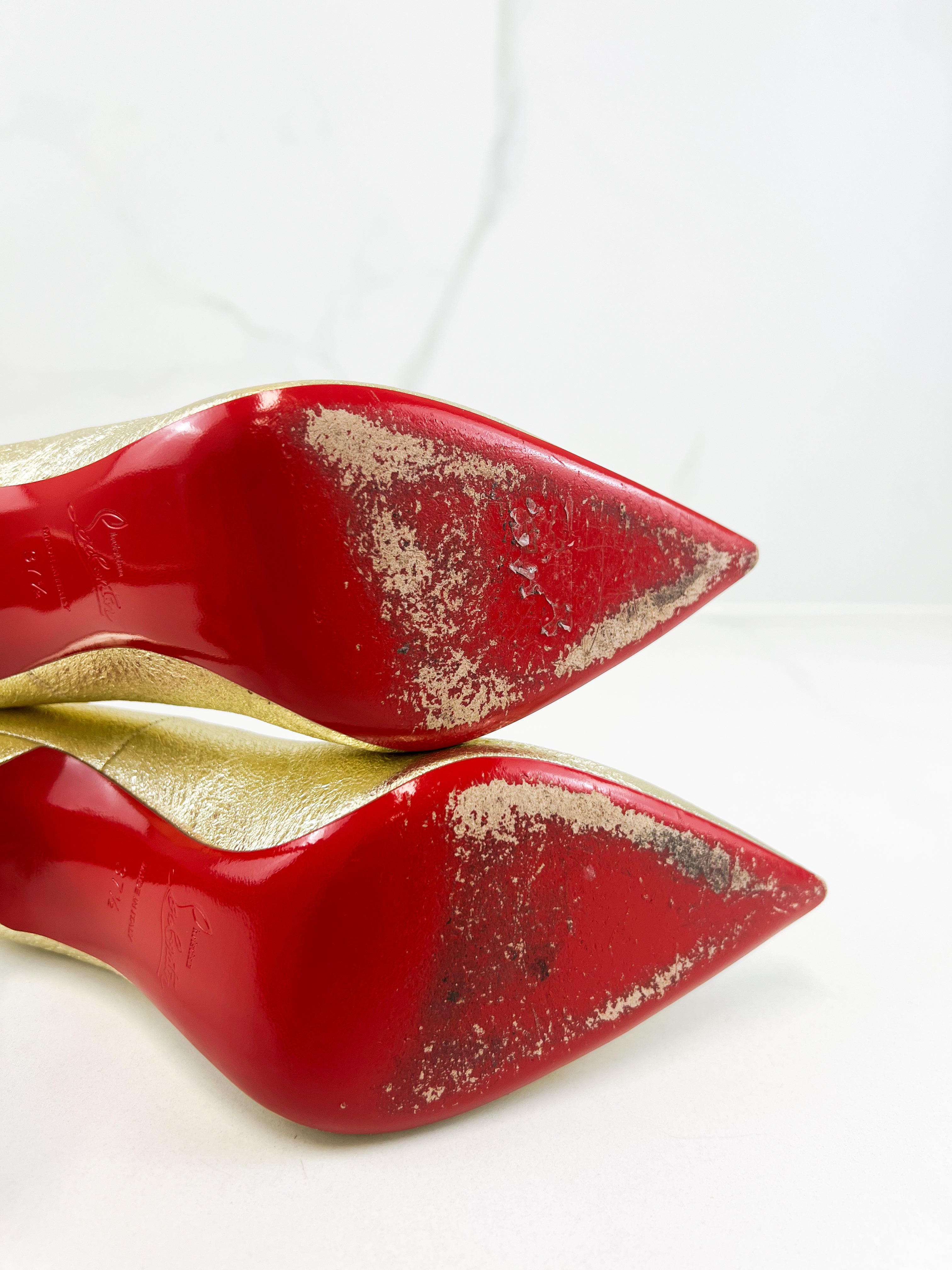 Christian Louboutin Gold So Kate 120 Size 37.5