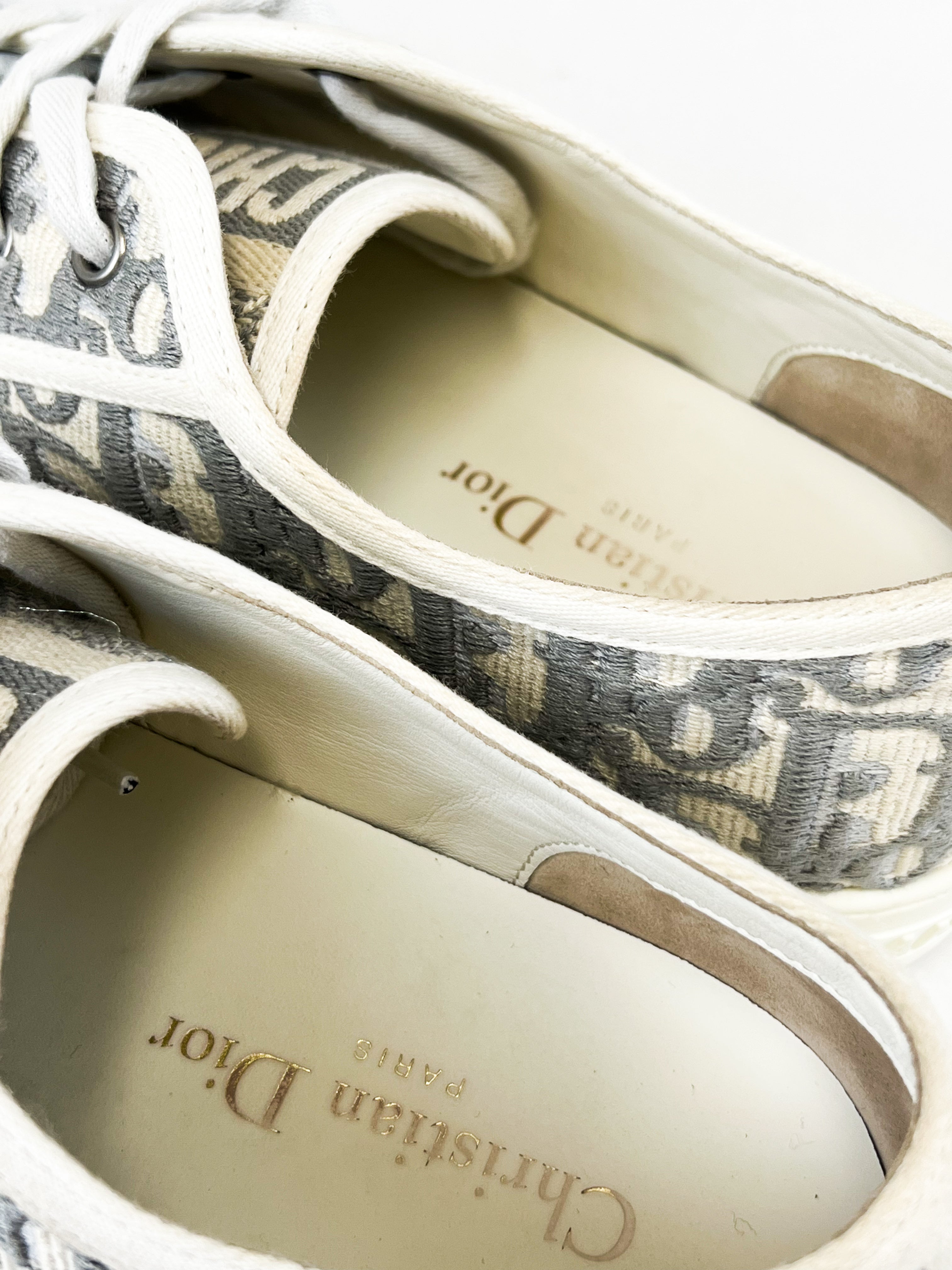 Christian Dior Walk'n'Dior Grey Oblique Sneaker Size 40