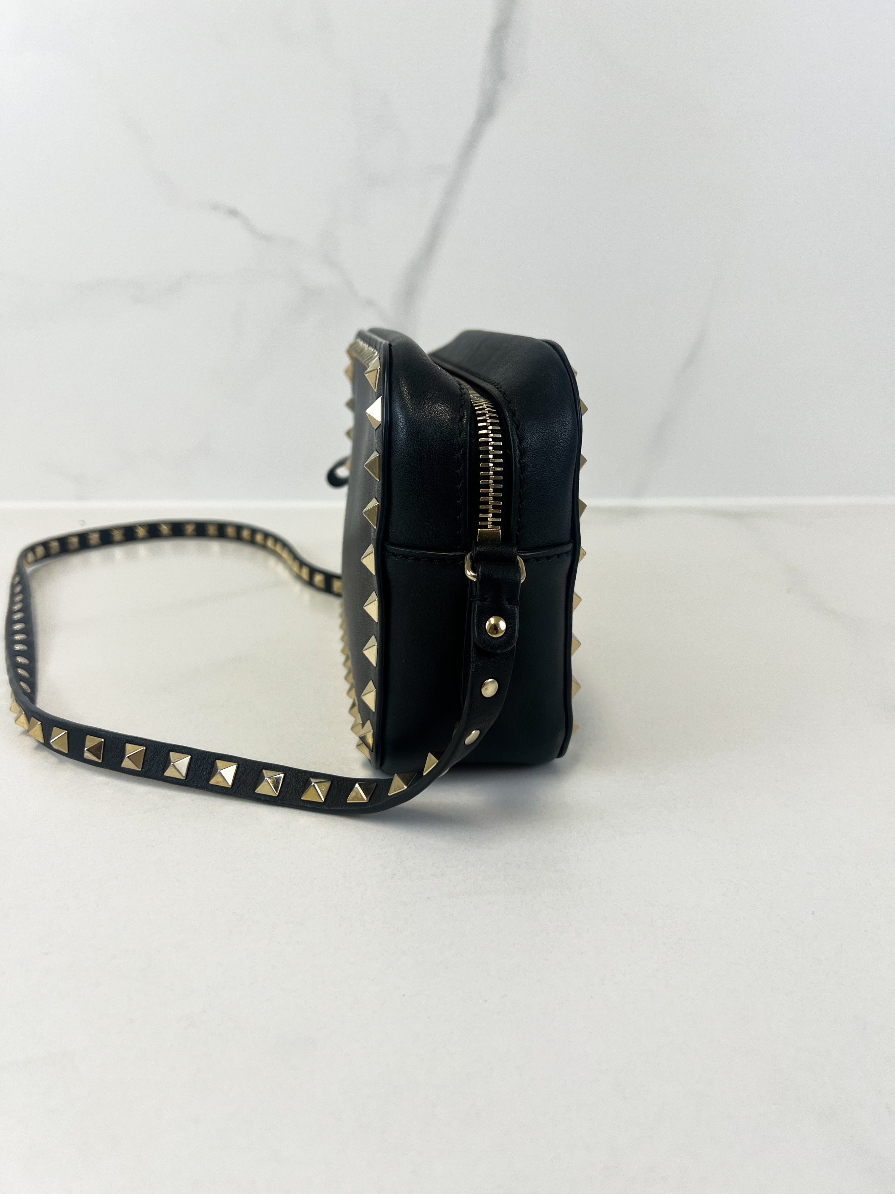 Valentino Garavani Black Rockstud Crossbody Bag