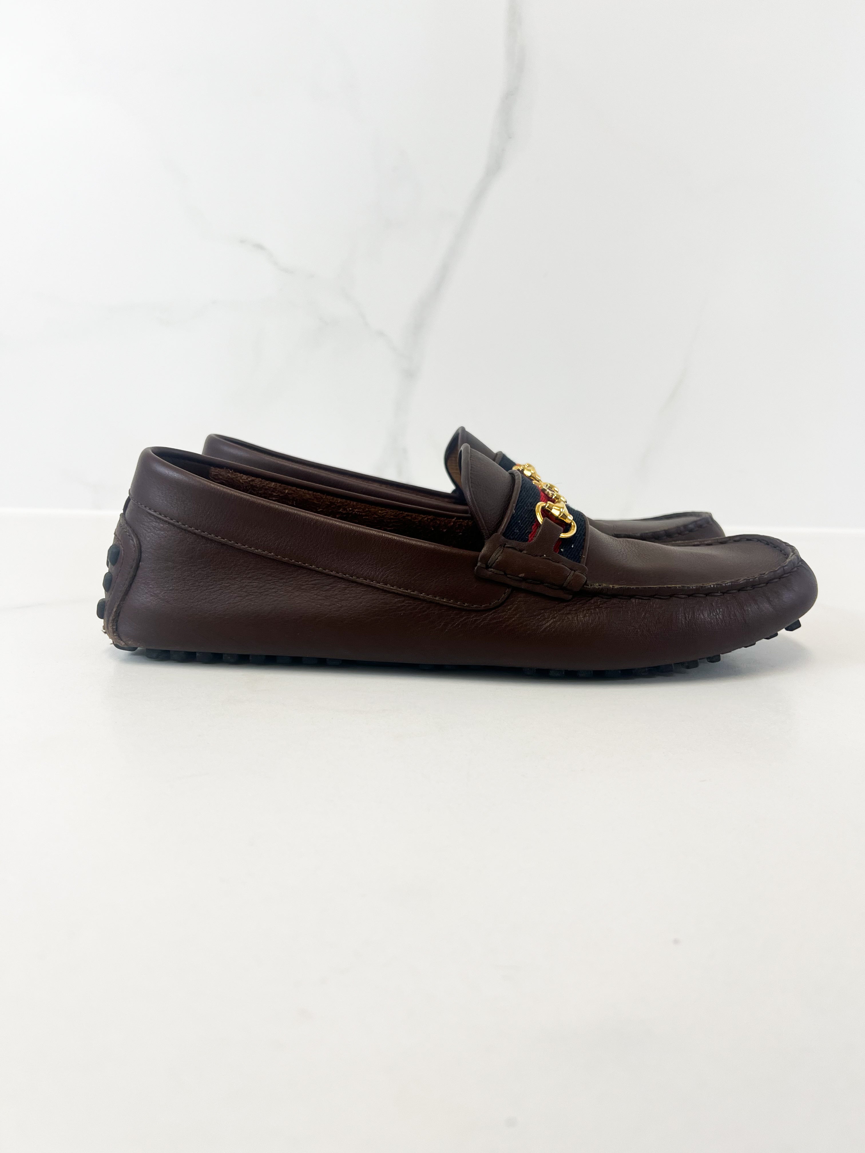Gucci Burgundy Leather Horsebit Loafer Size 9.5