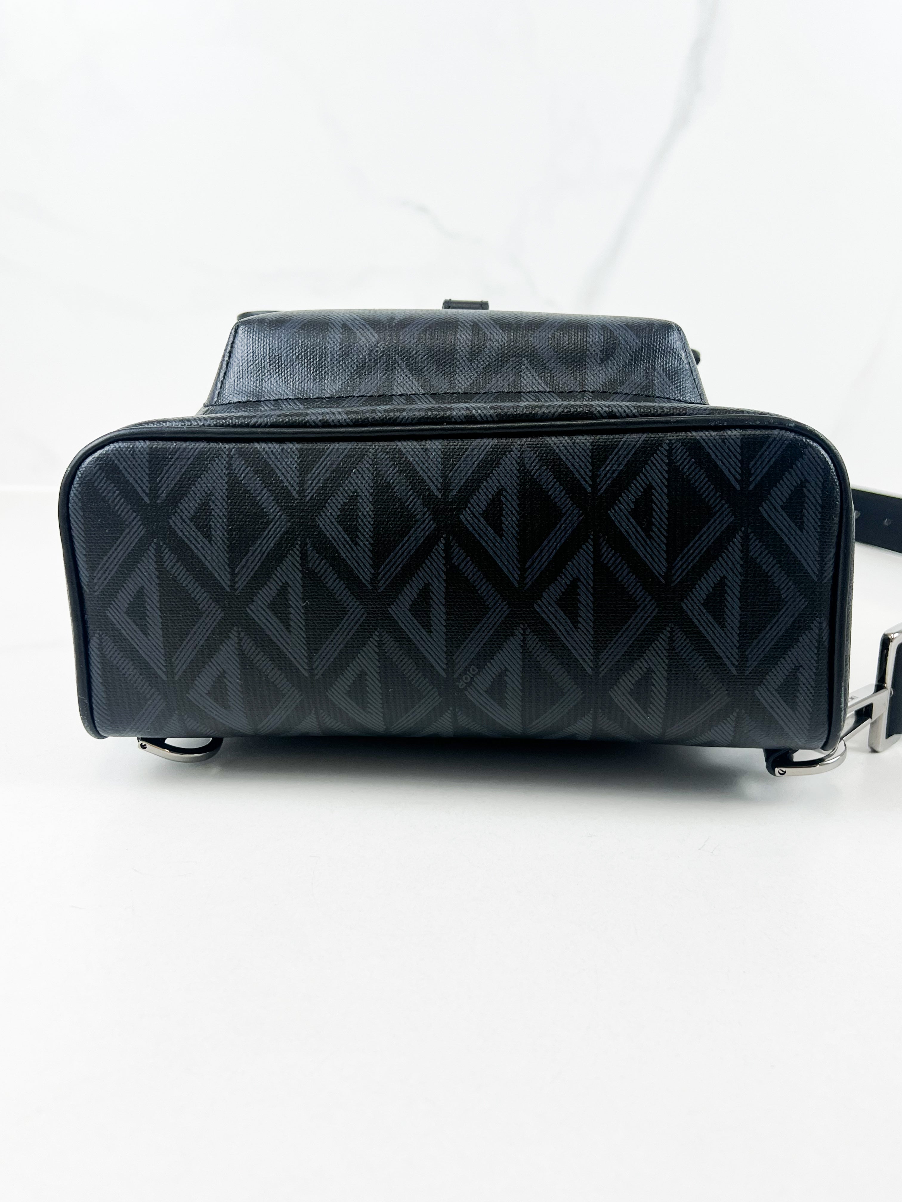 Christian Dior Hit The Road Sling Bag CD Diamond Coated Canvas