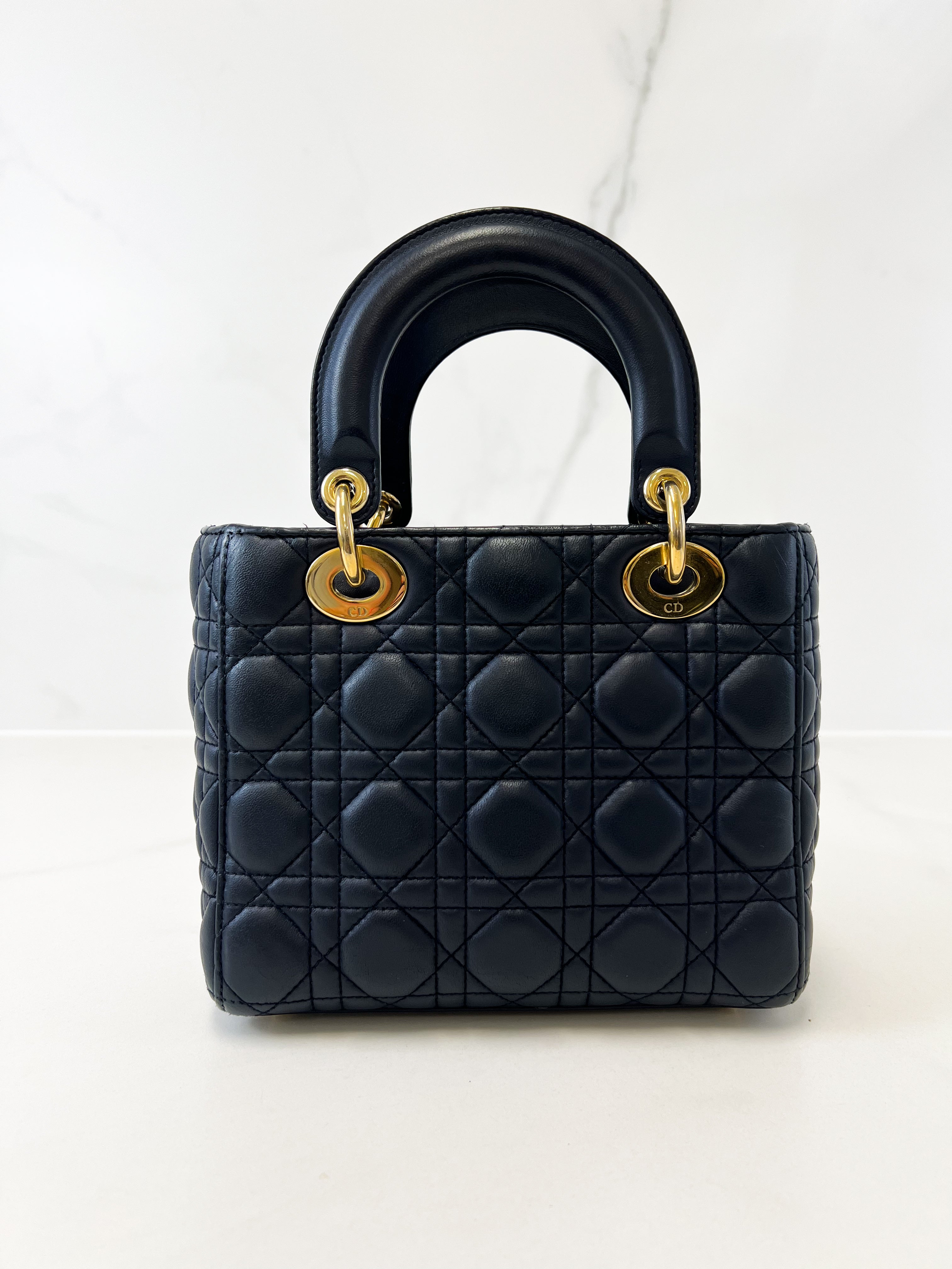 Christian Dior Small Midnight Blue Lady Dior