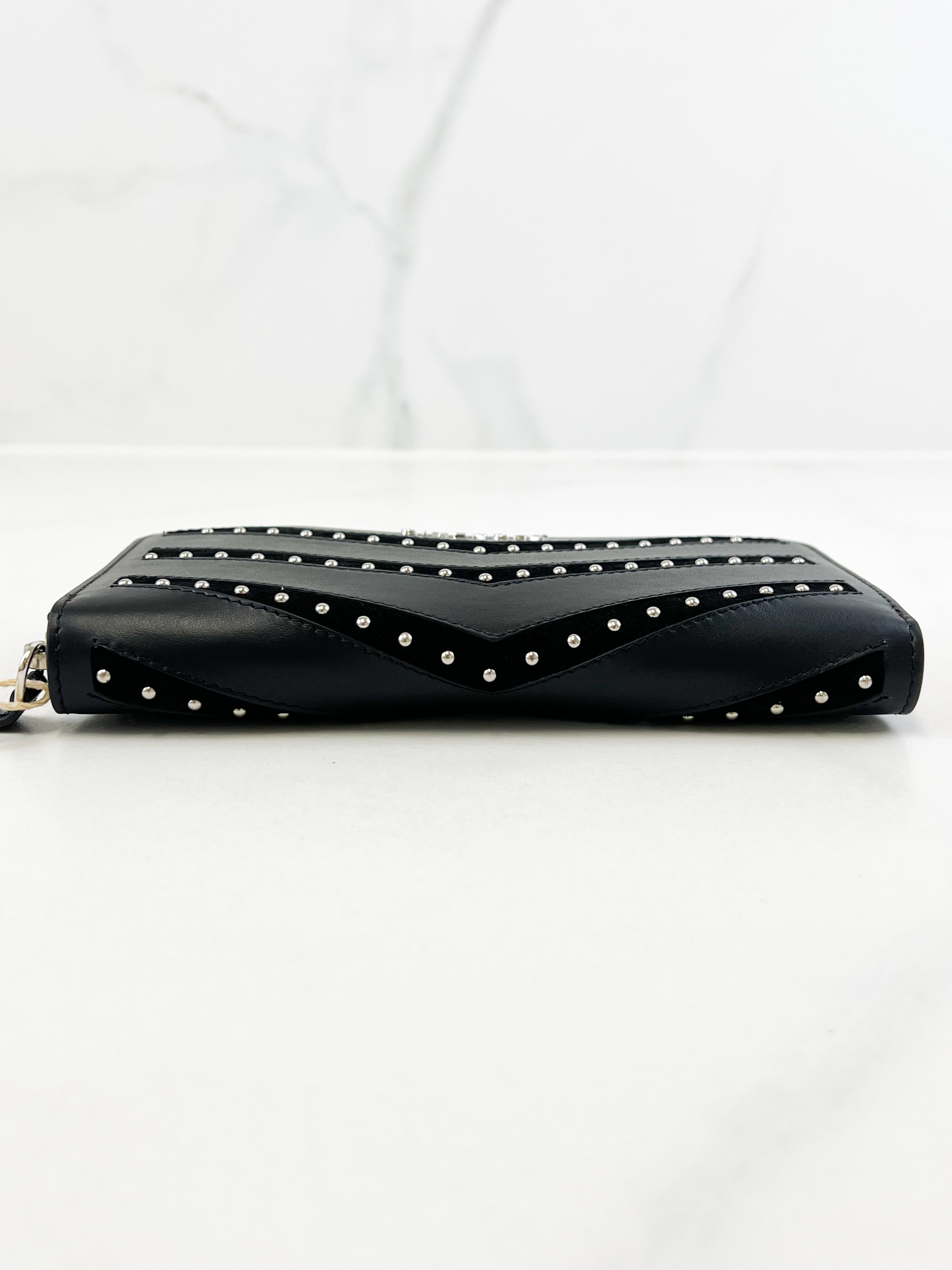 Givenchy Grained Leather Zip Around Wallet