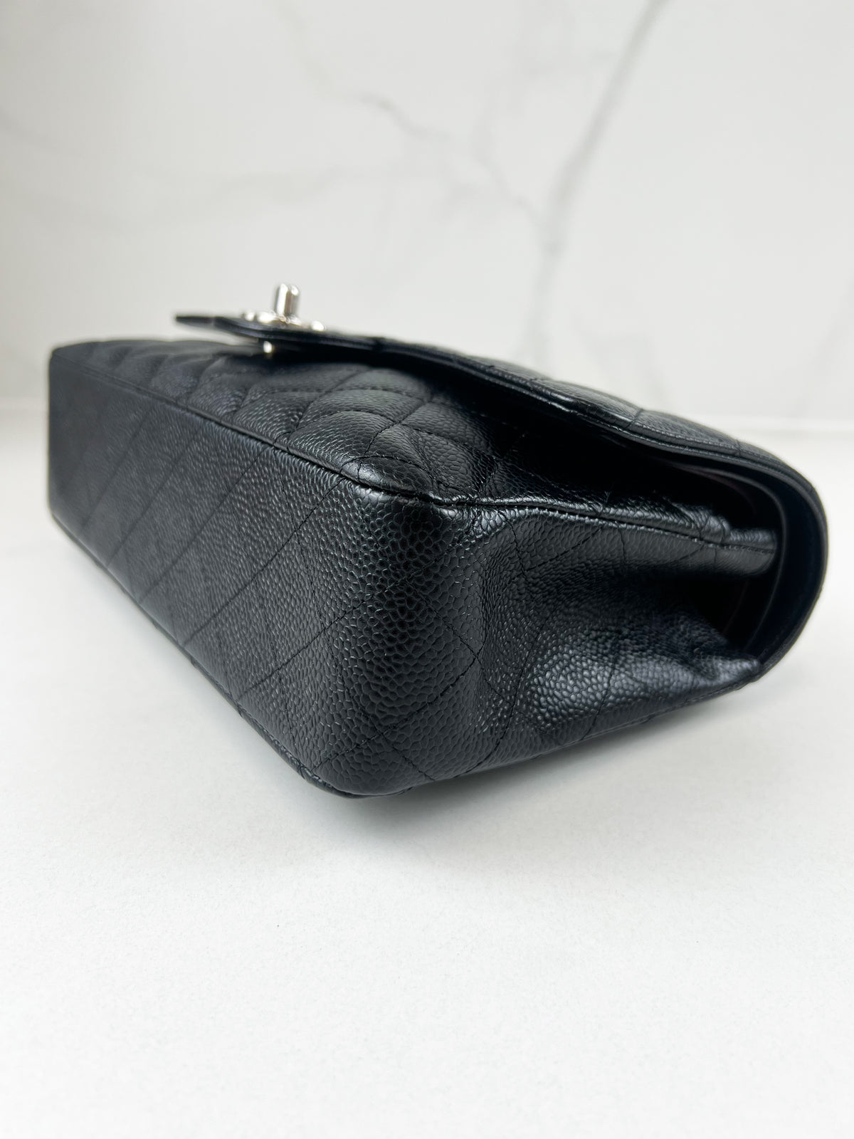 Chanel CC Medium Caviar Black Classic Double Flap Shoulder Bag