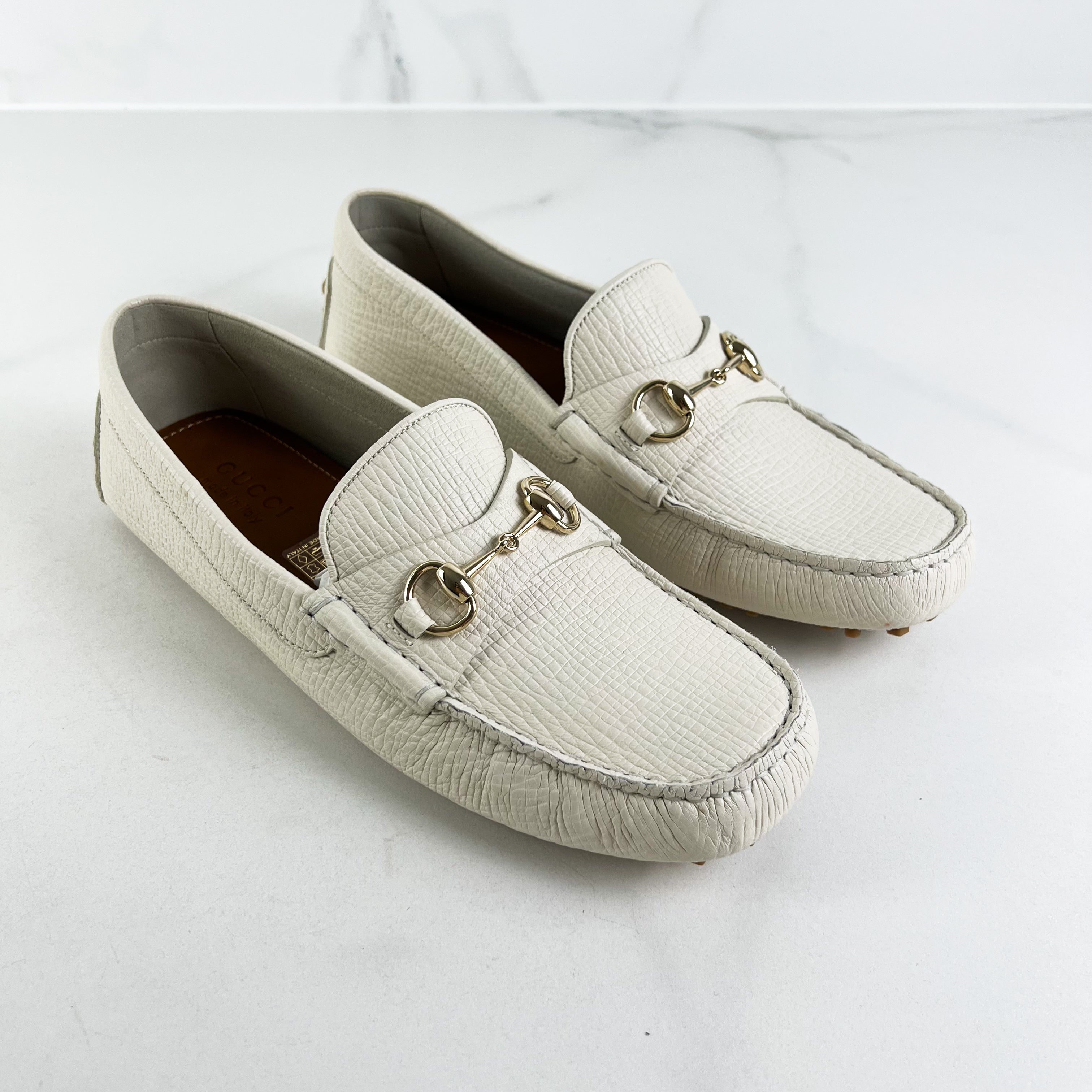 Gucci Men's Horsebit 1953 Loafer in White Size 10
