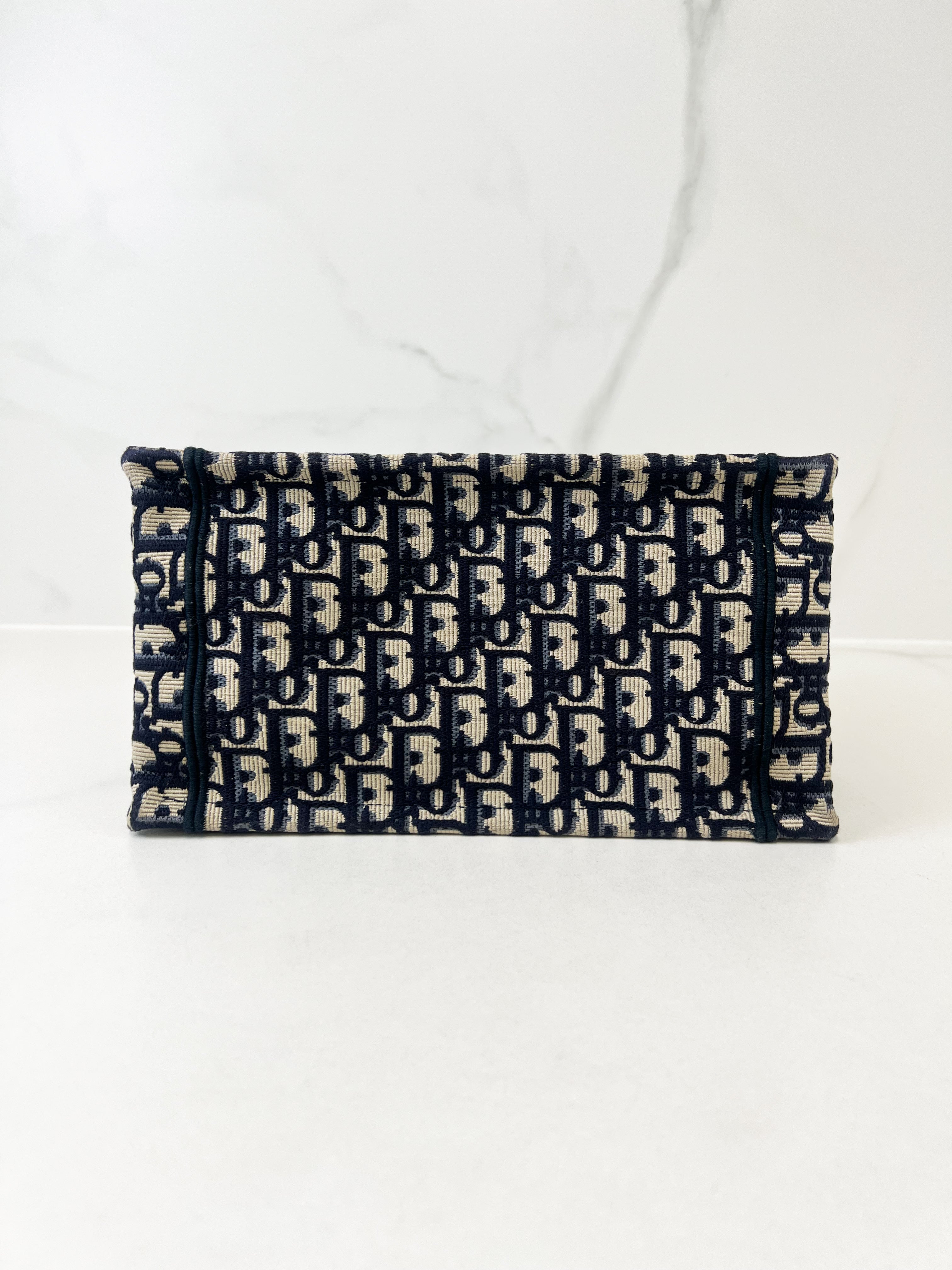 Christian Dior Small Blue Oblique Book Tote