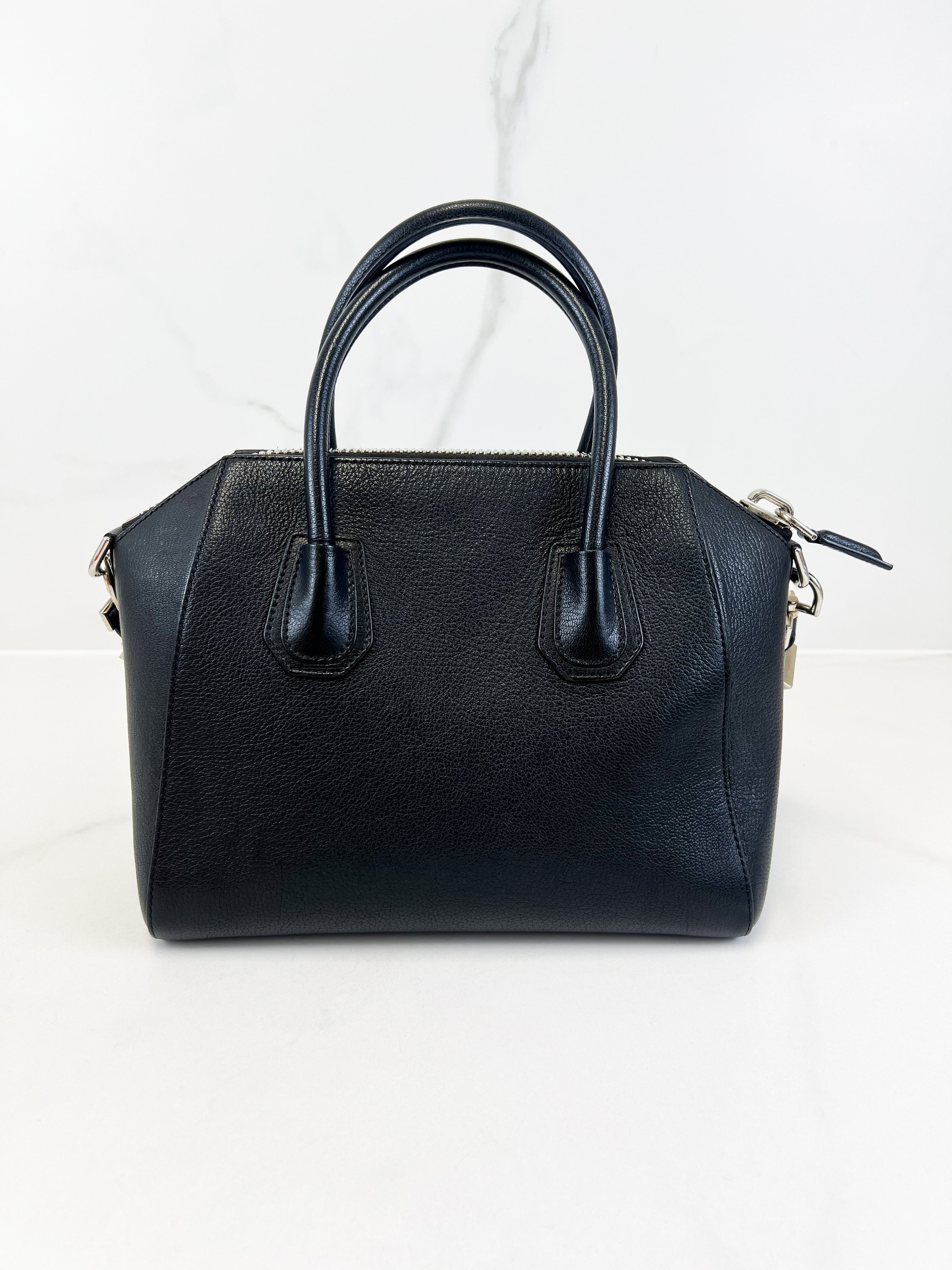 Givenchy Antigona Grained Leather Small Black Shoulder Bag