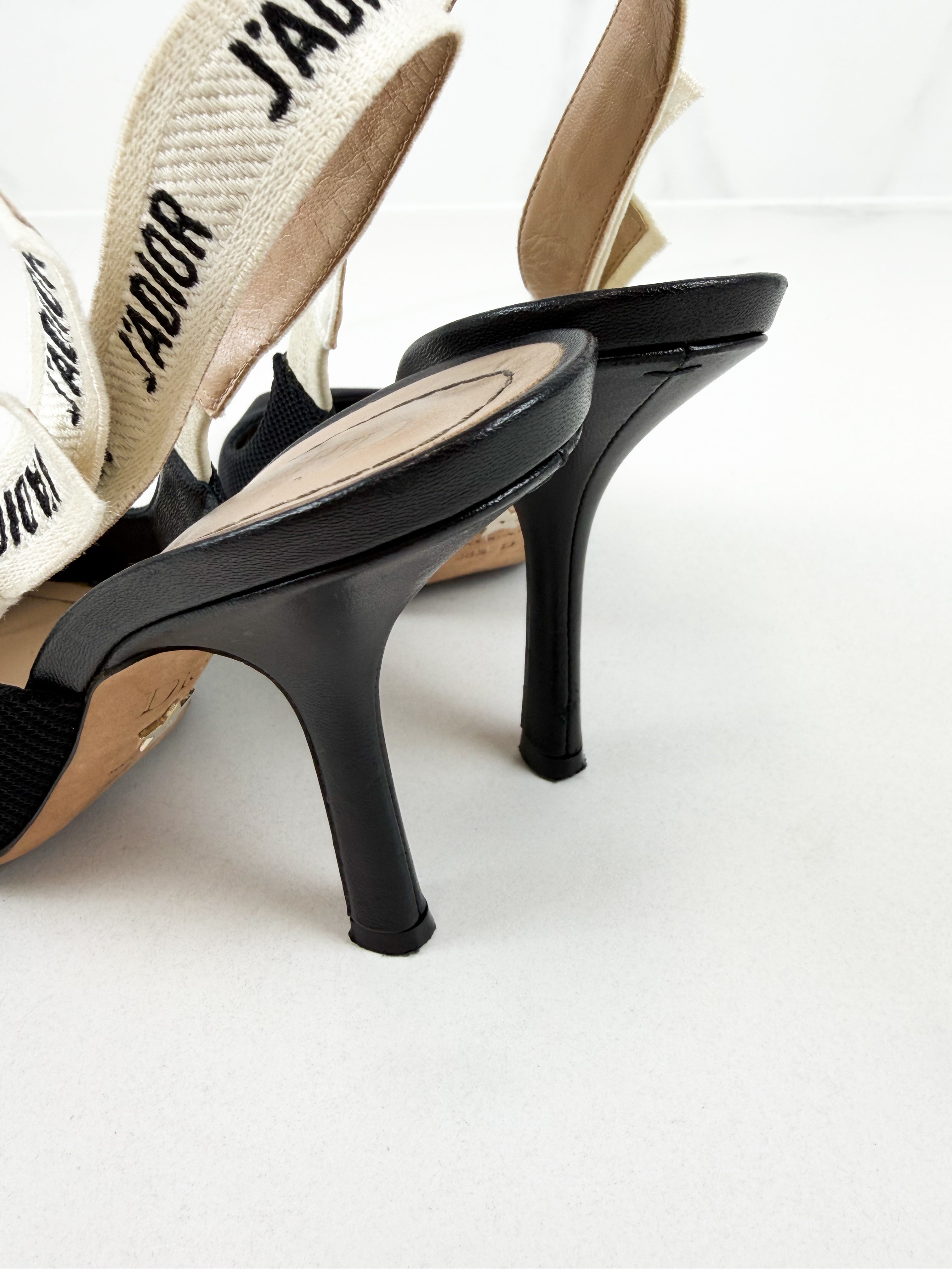 Christian Dior Black Jadior Slingback Heel
