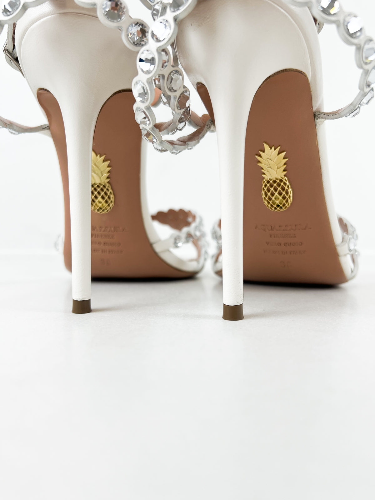 Aquazzura Tequilla 105 Embellished Slingback Pumps Size 38