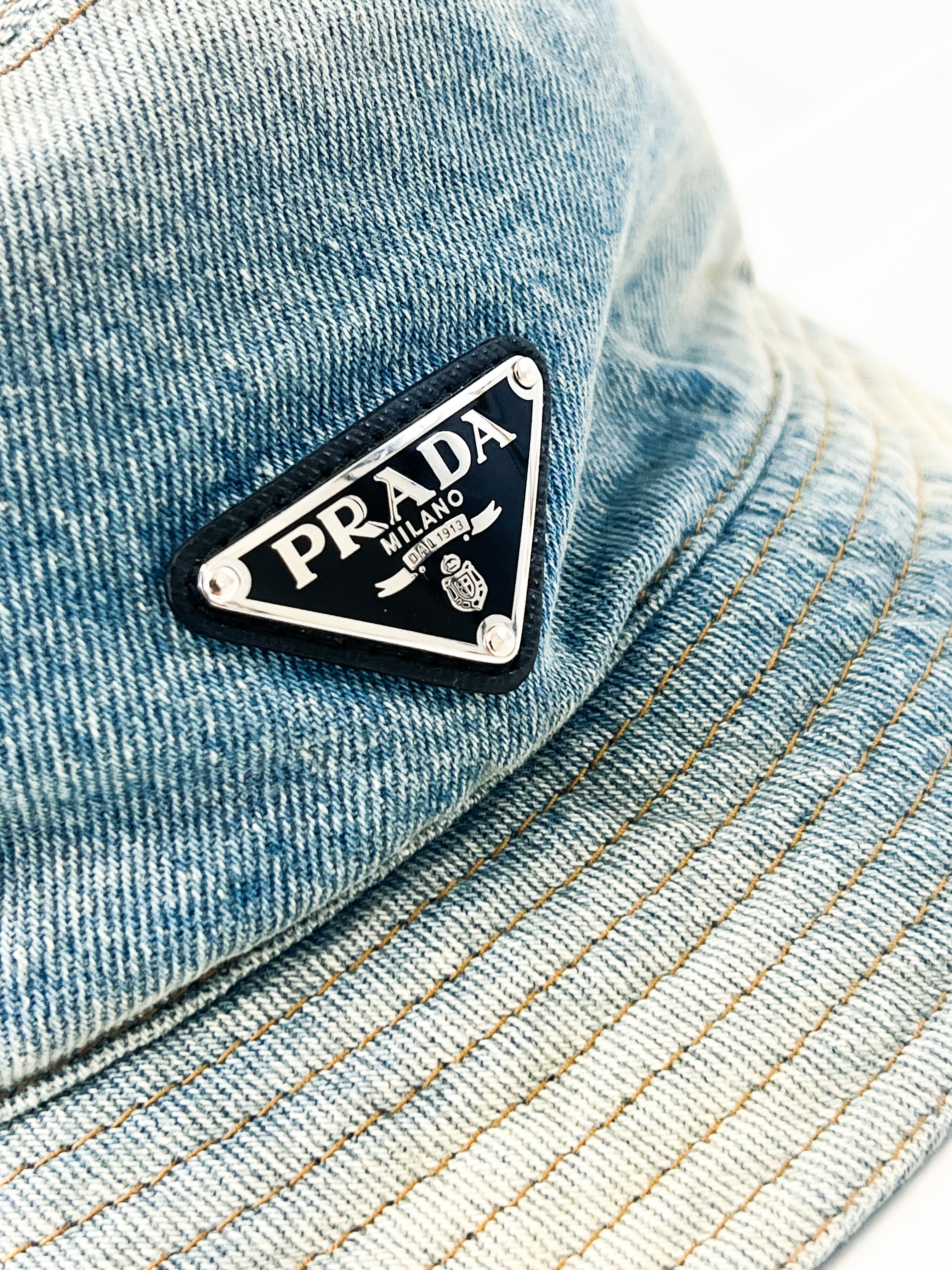 Prada Denim Bucket Hat Size Medium