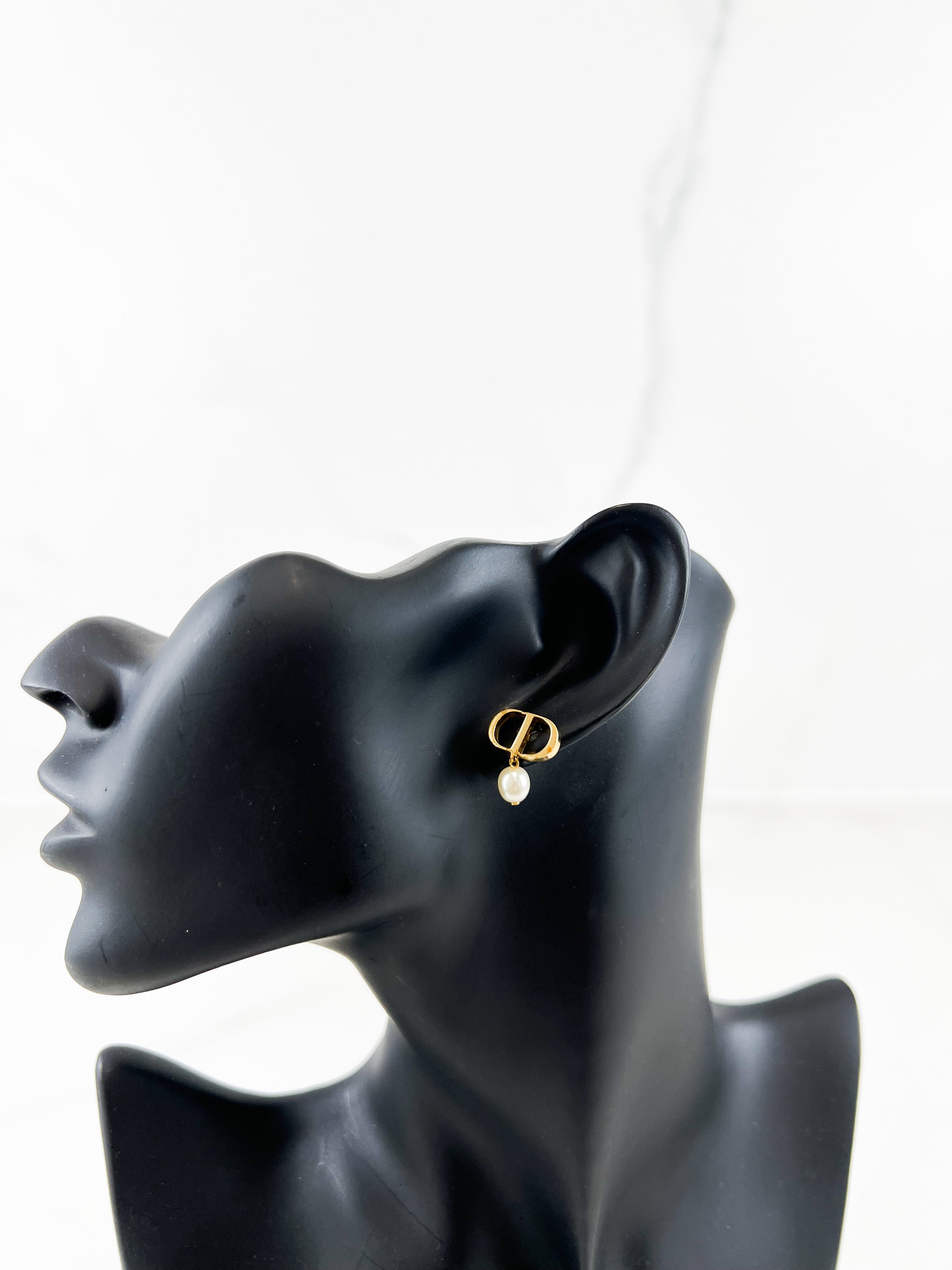 Christian Dior Pearl Earrings