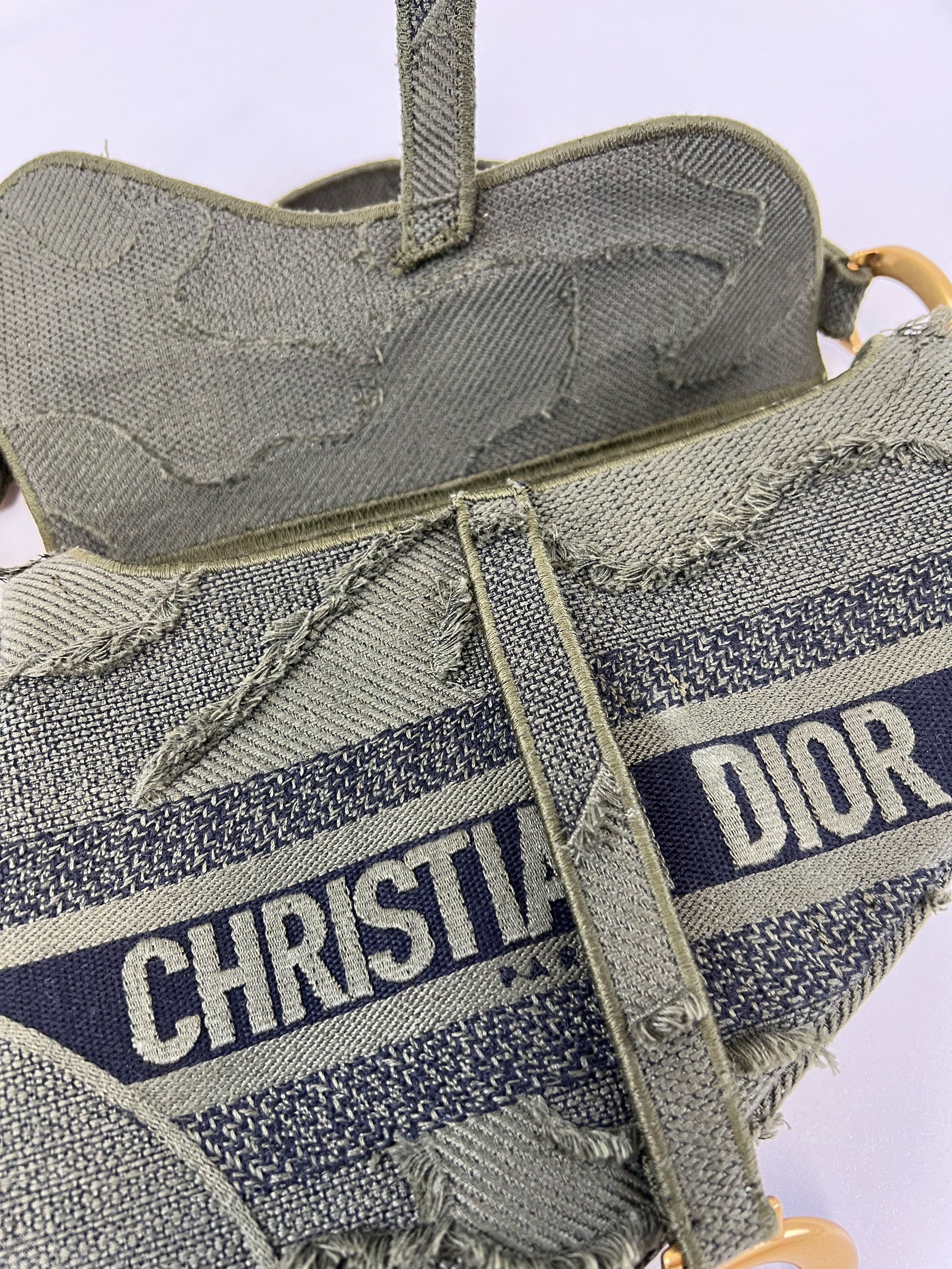 Christian Dior Medium Khaki Saddle Bag