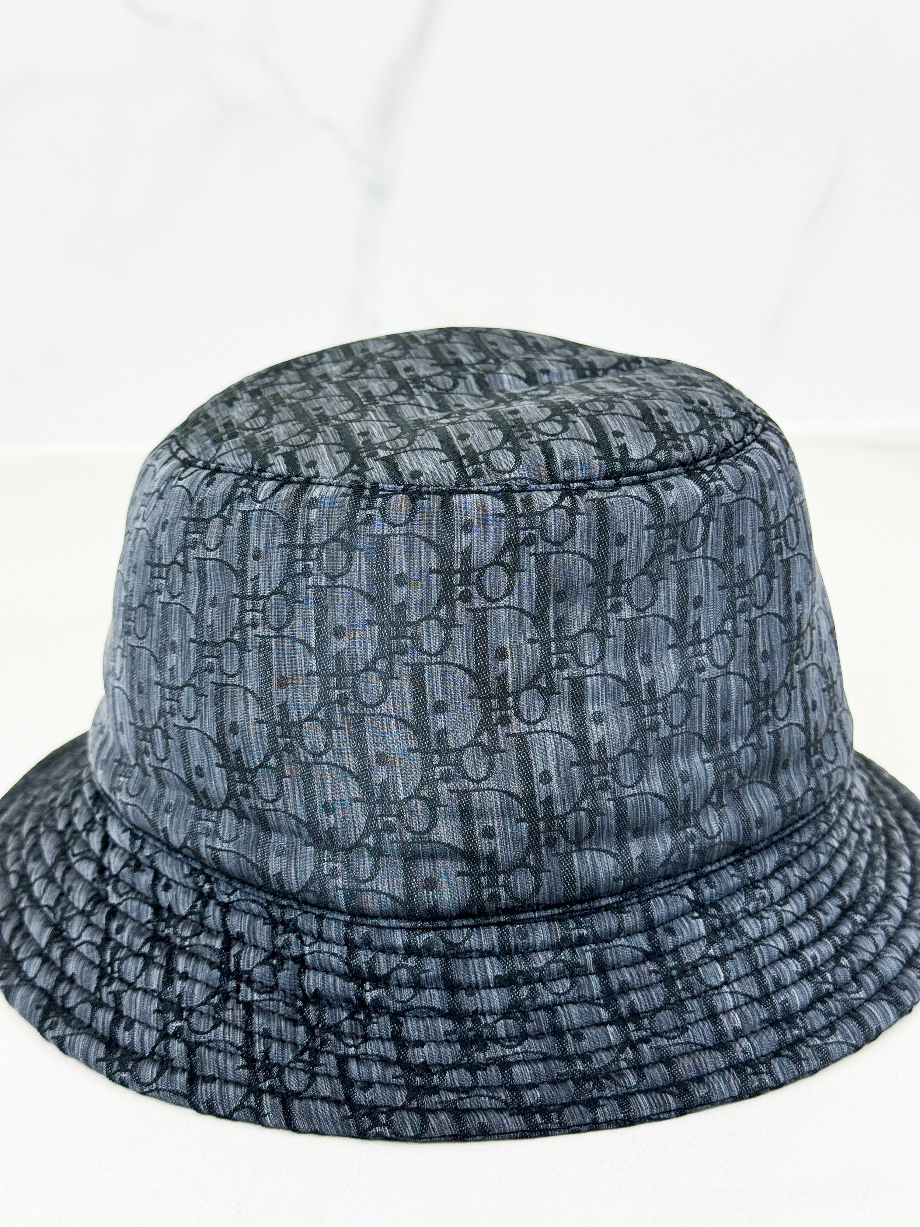 Christian Dior Oblique Technical Fabric Kids Brim Bucket Hat