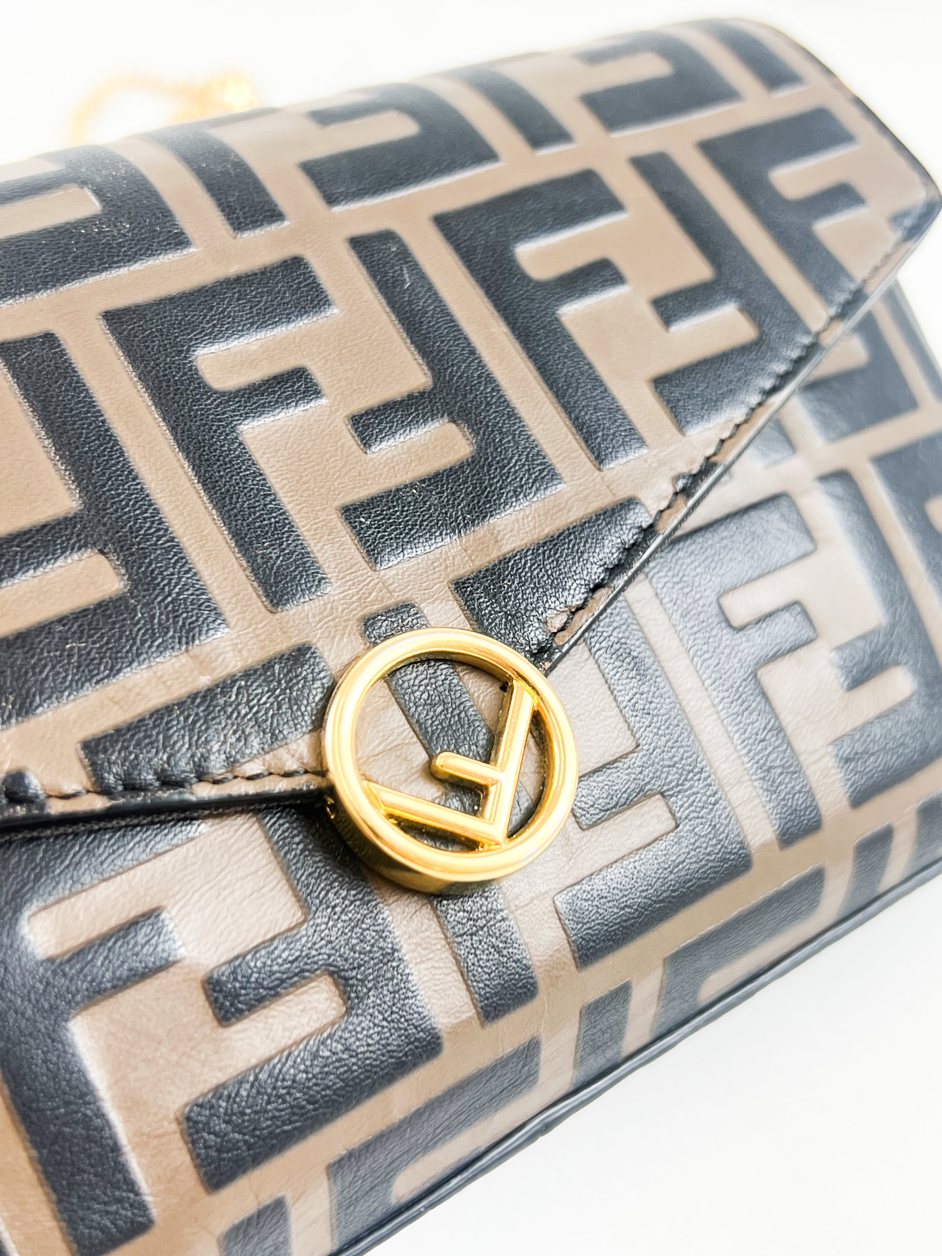 Fendi F Wallet on Chain with Pouch