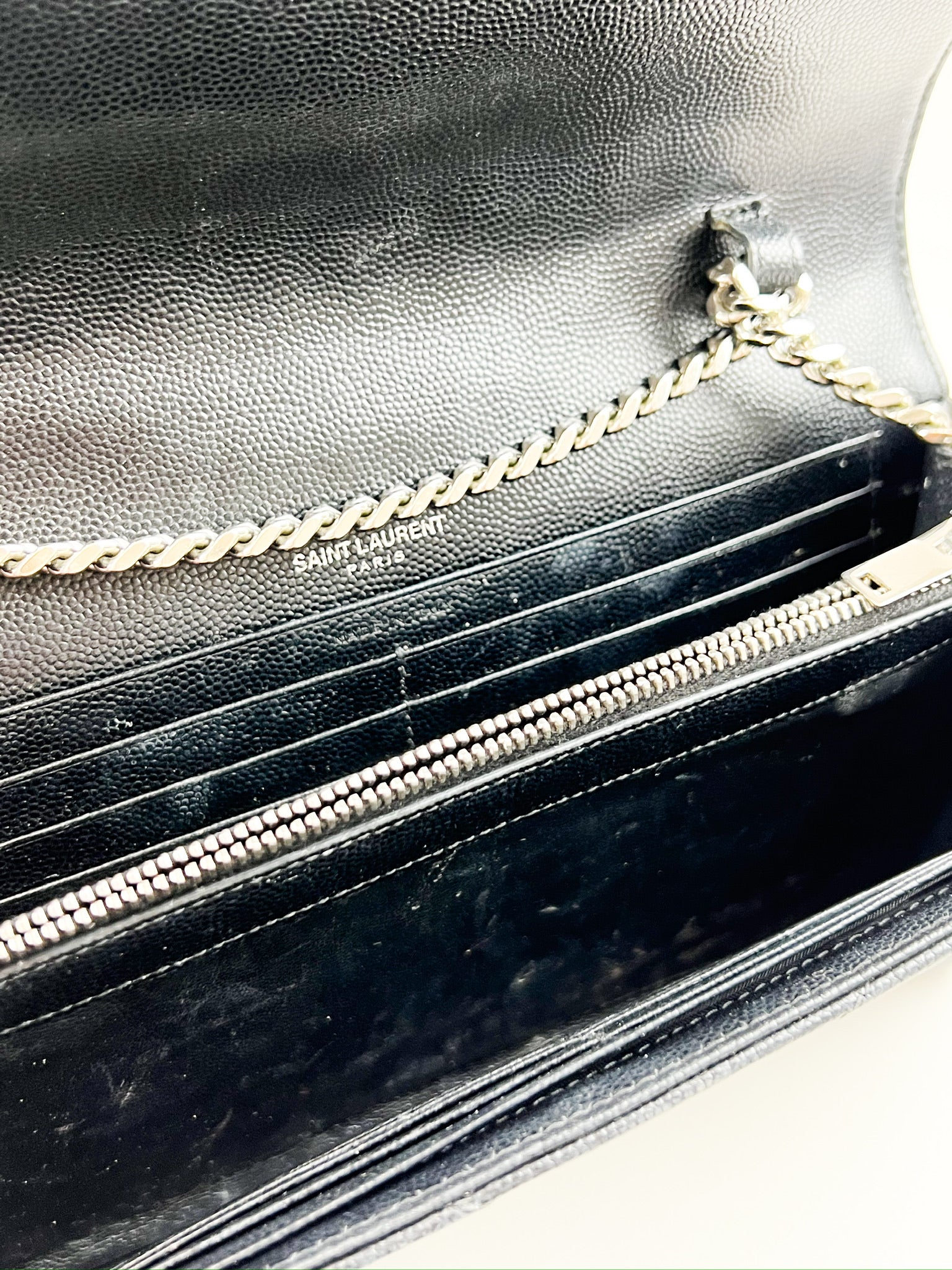 Saint Laurent Black Cassandre Envelope WOC