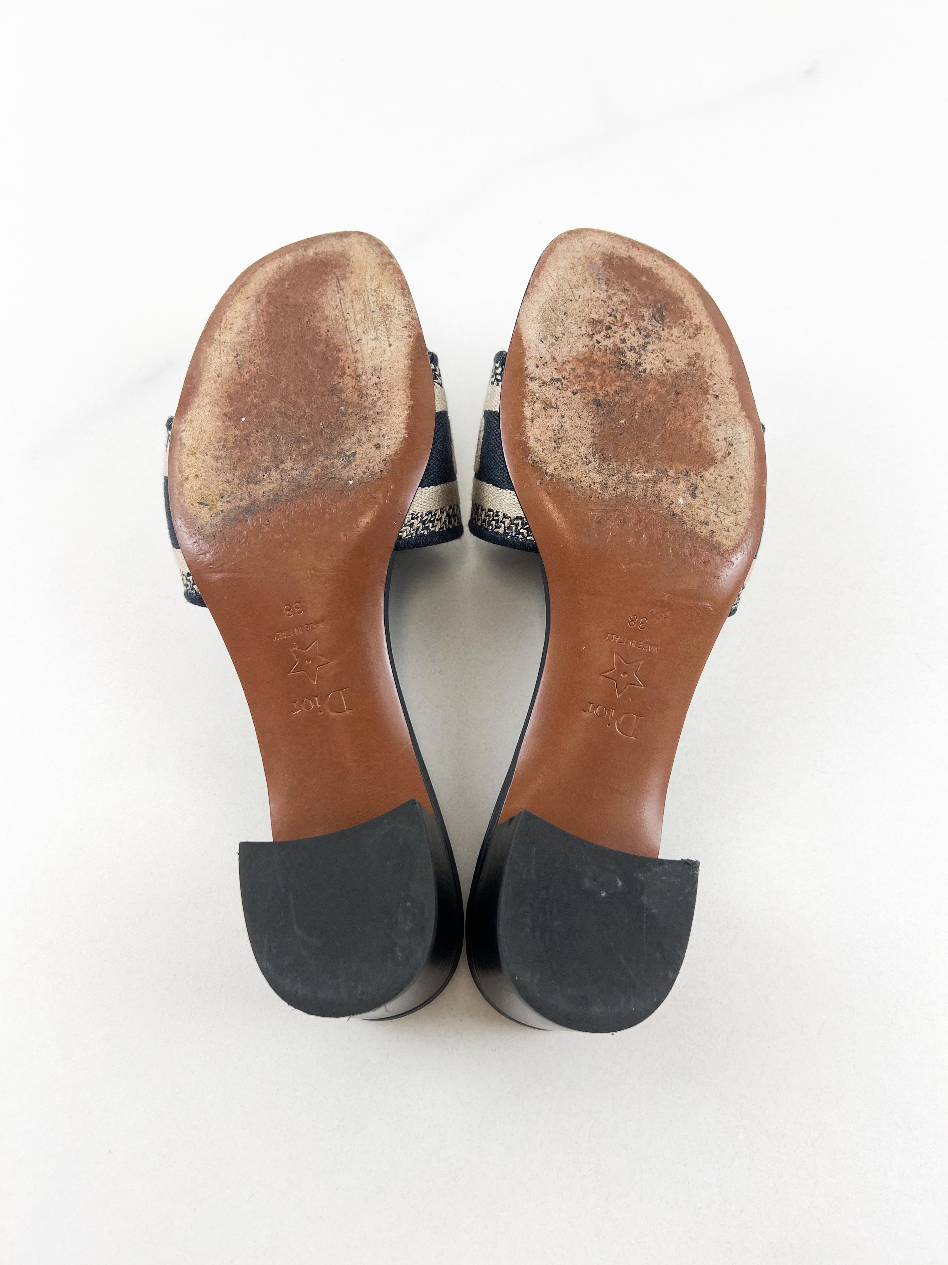 Christian Dior Dway Mule Slides Size 38