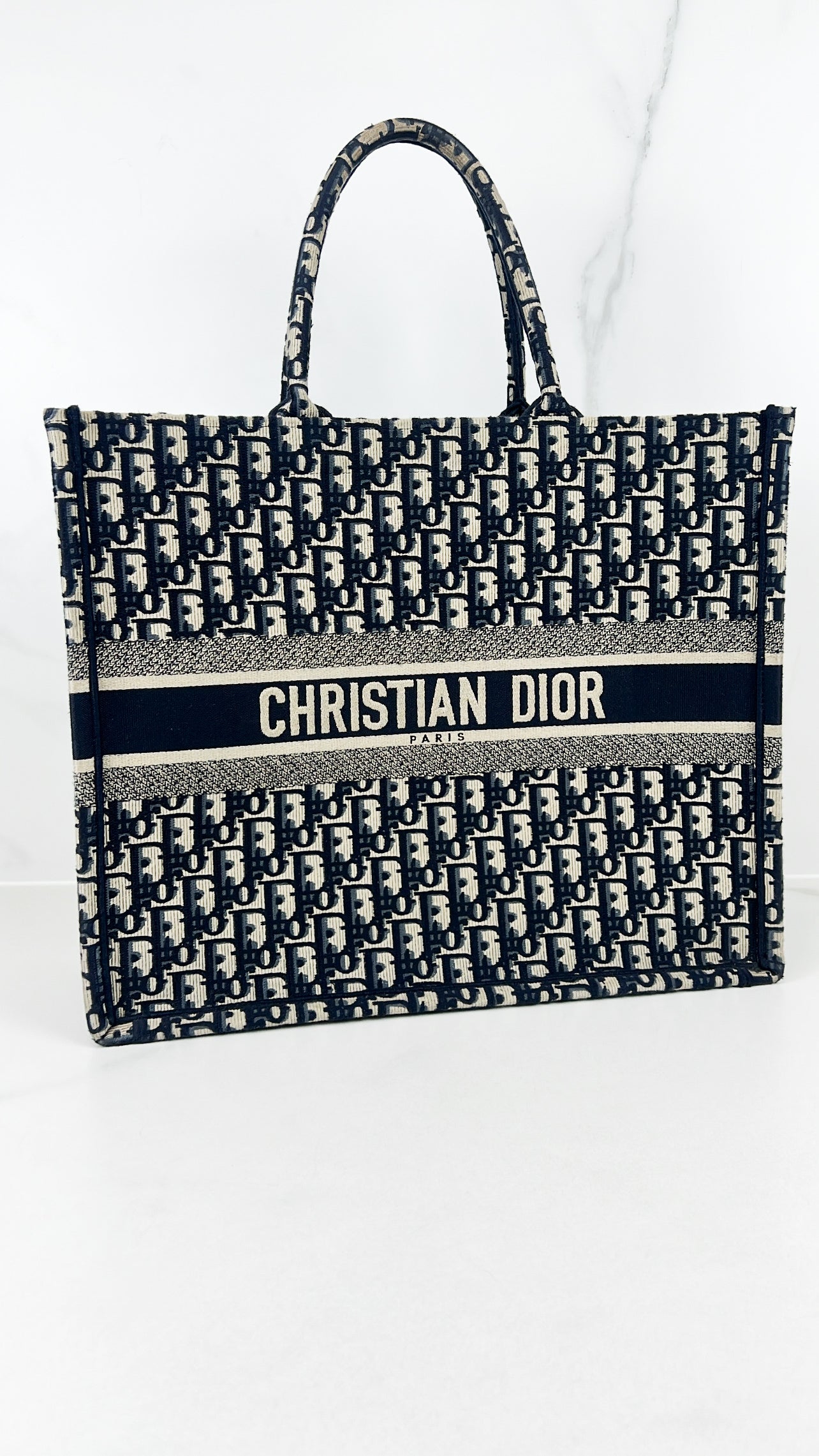 Christian Dior Large Blue Oblique Book Tote