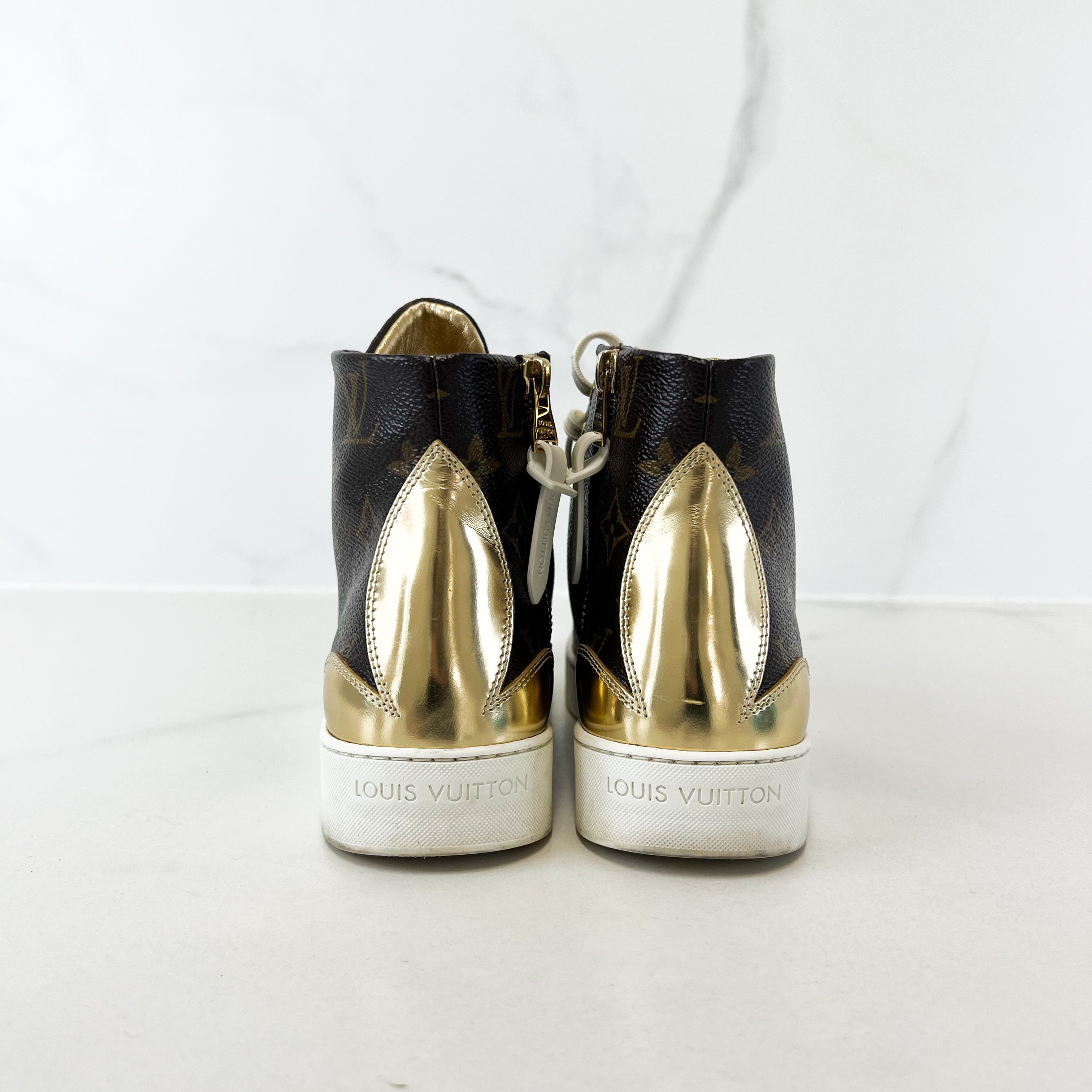 Louis Vuitton Monogram Stellar High Top Sneaker Size 36