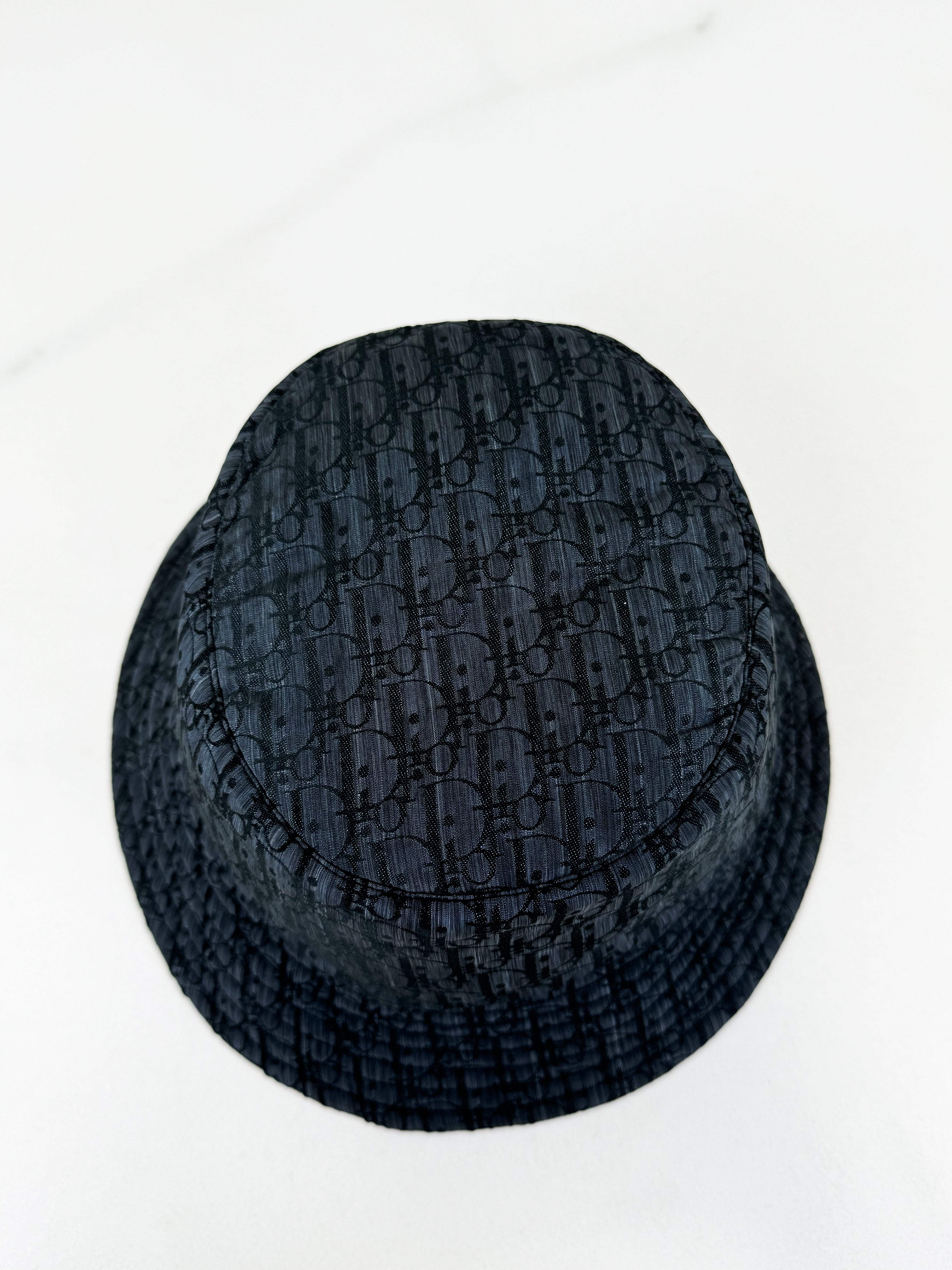 Christian Dior Oblique Technical Fabric Kids Brim Bucket Hat