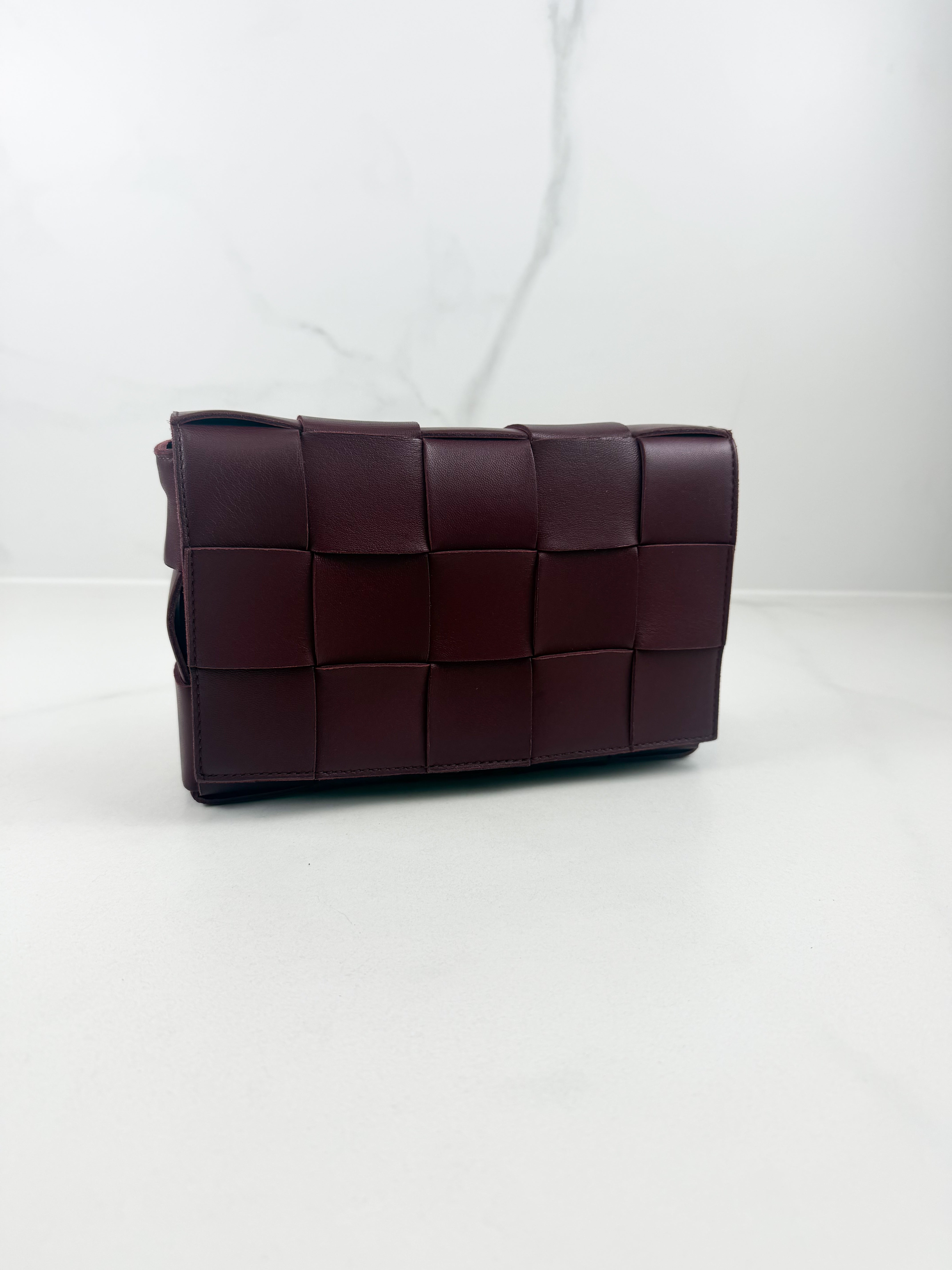 Bottega Veneta Cassette Bag in Bordeaux Wine Red