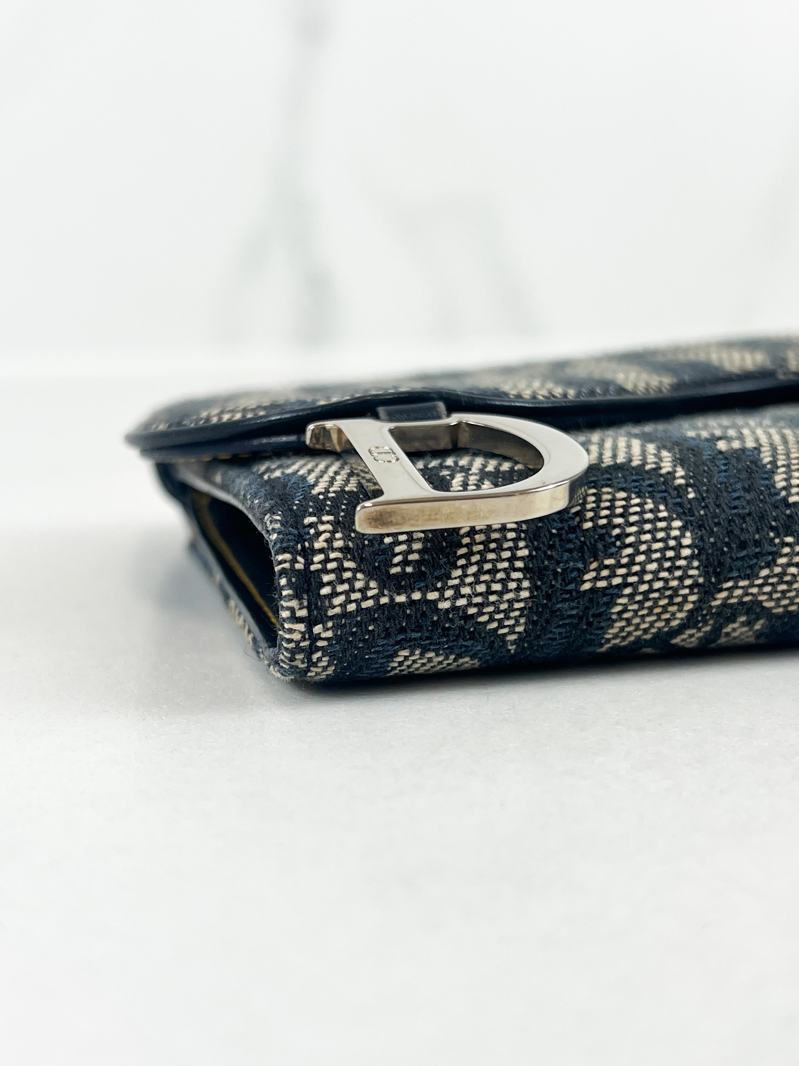 Christian Dior Saddle Trotter Wallet Purse Canvas