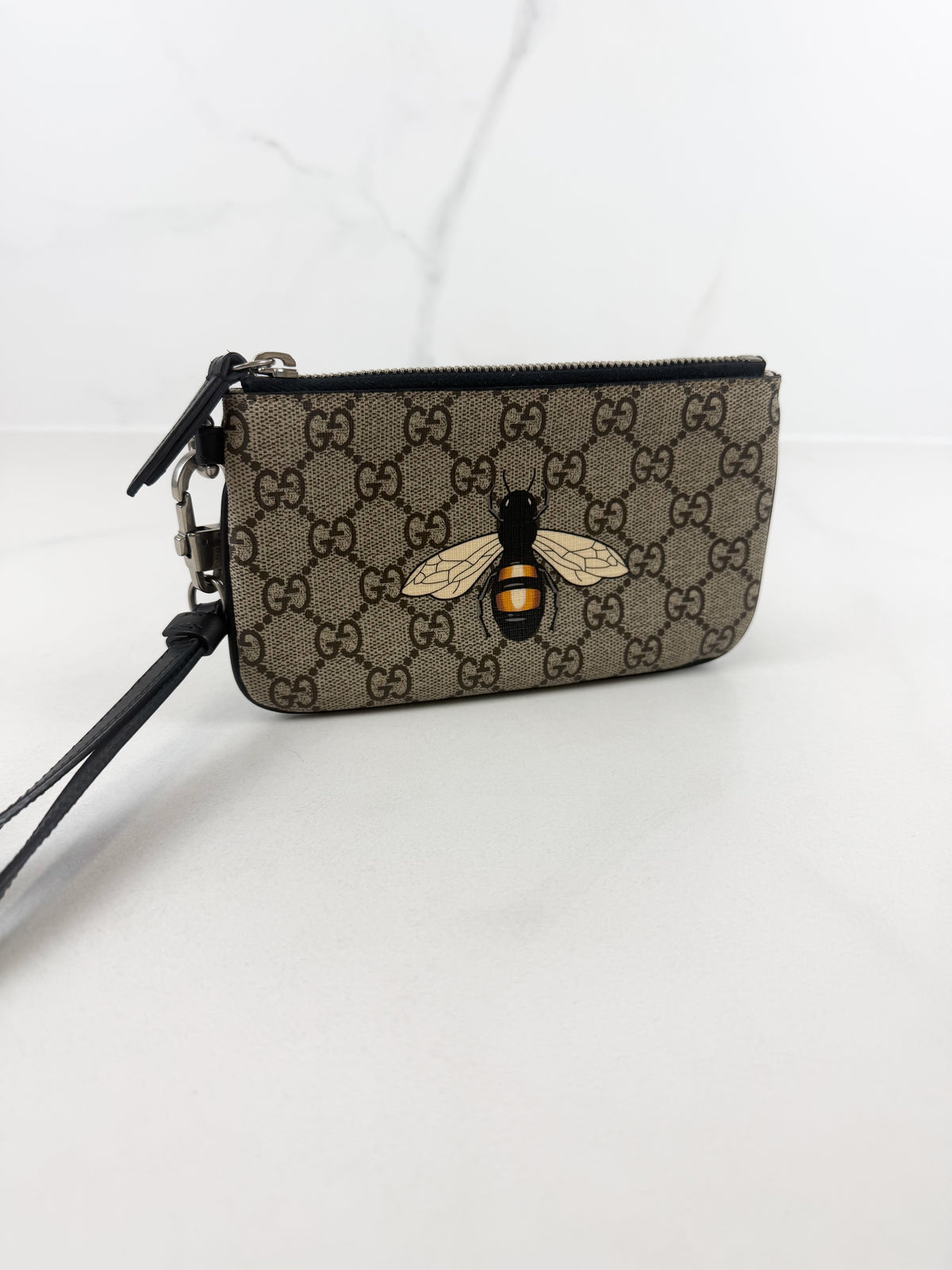 Gucci Bee GG Zip Wallet Pouch