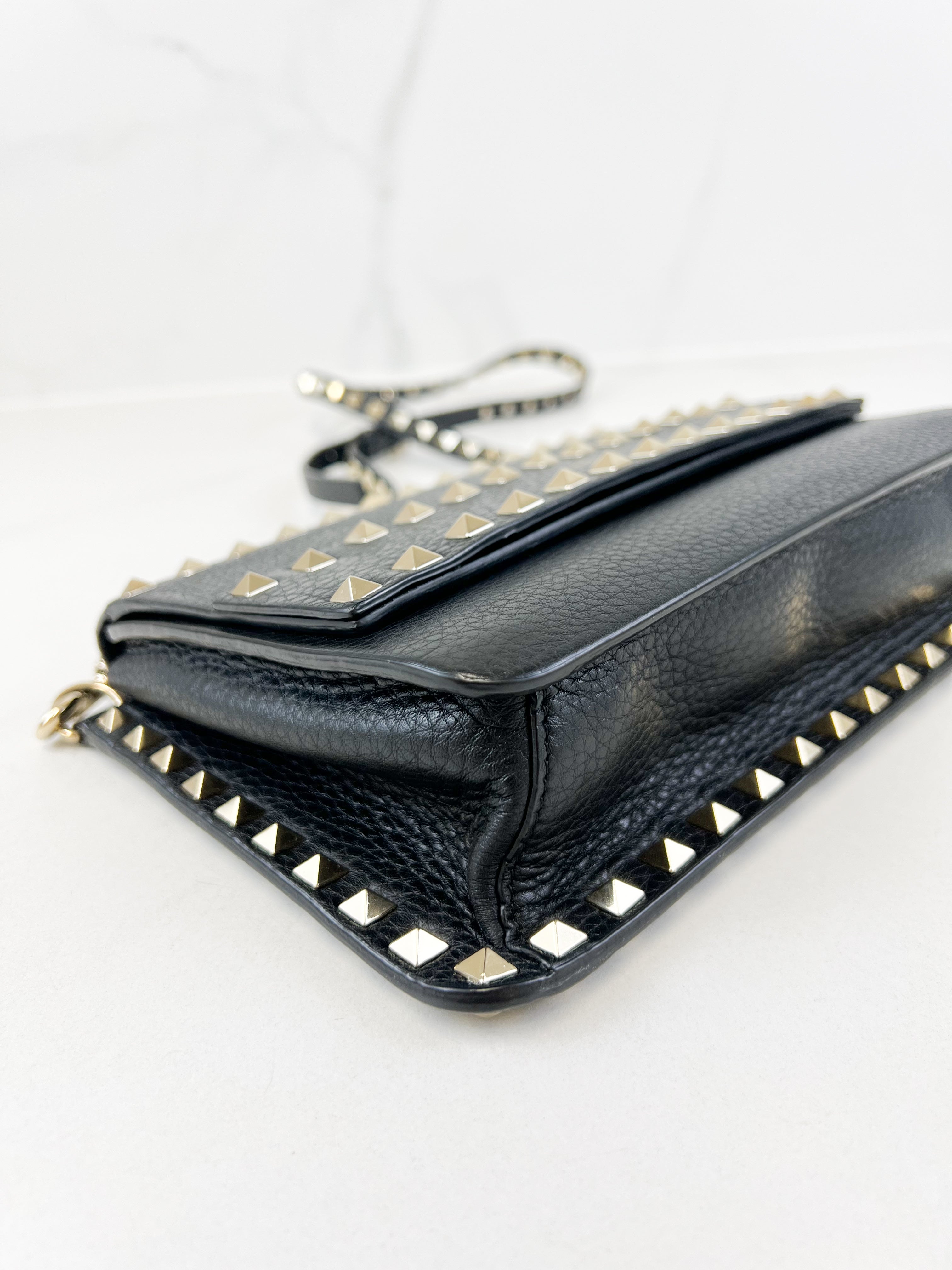 Valentino Garavani Grained Rockstud Shoulder Bag