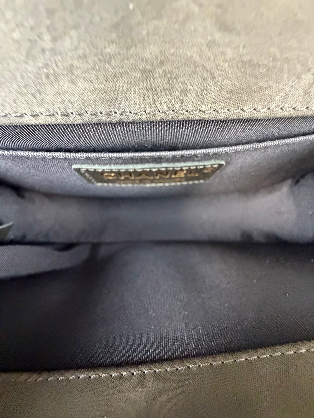 Chanel Khaki Fantasy Tweed Medium Boy Bag