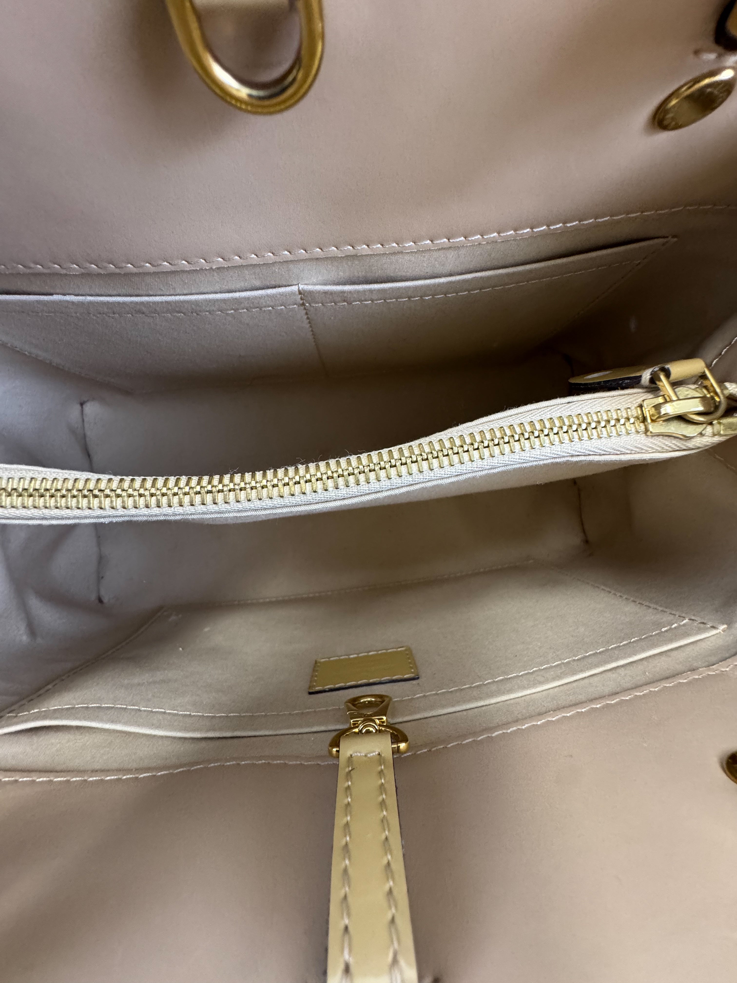 Louis Vuitton Patent Monogram Montaigne BB Satchel