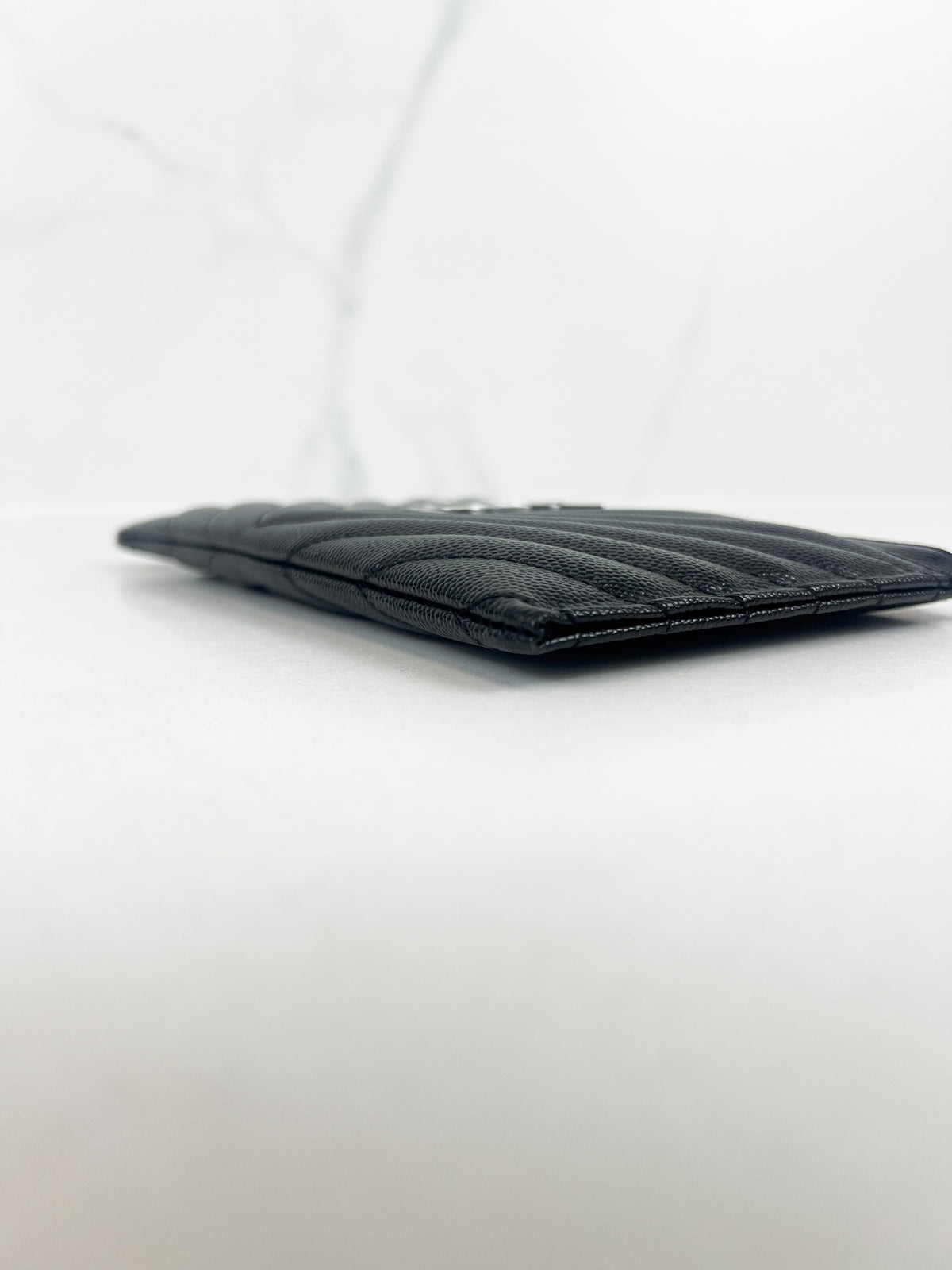 Saint Laurent Cassandre Metelasse Pouch in Grain De Poudre Leather with SHW