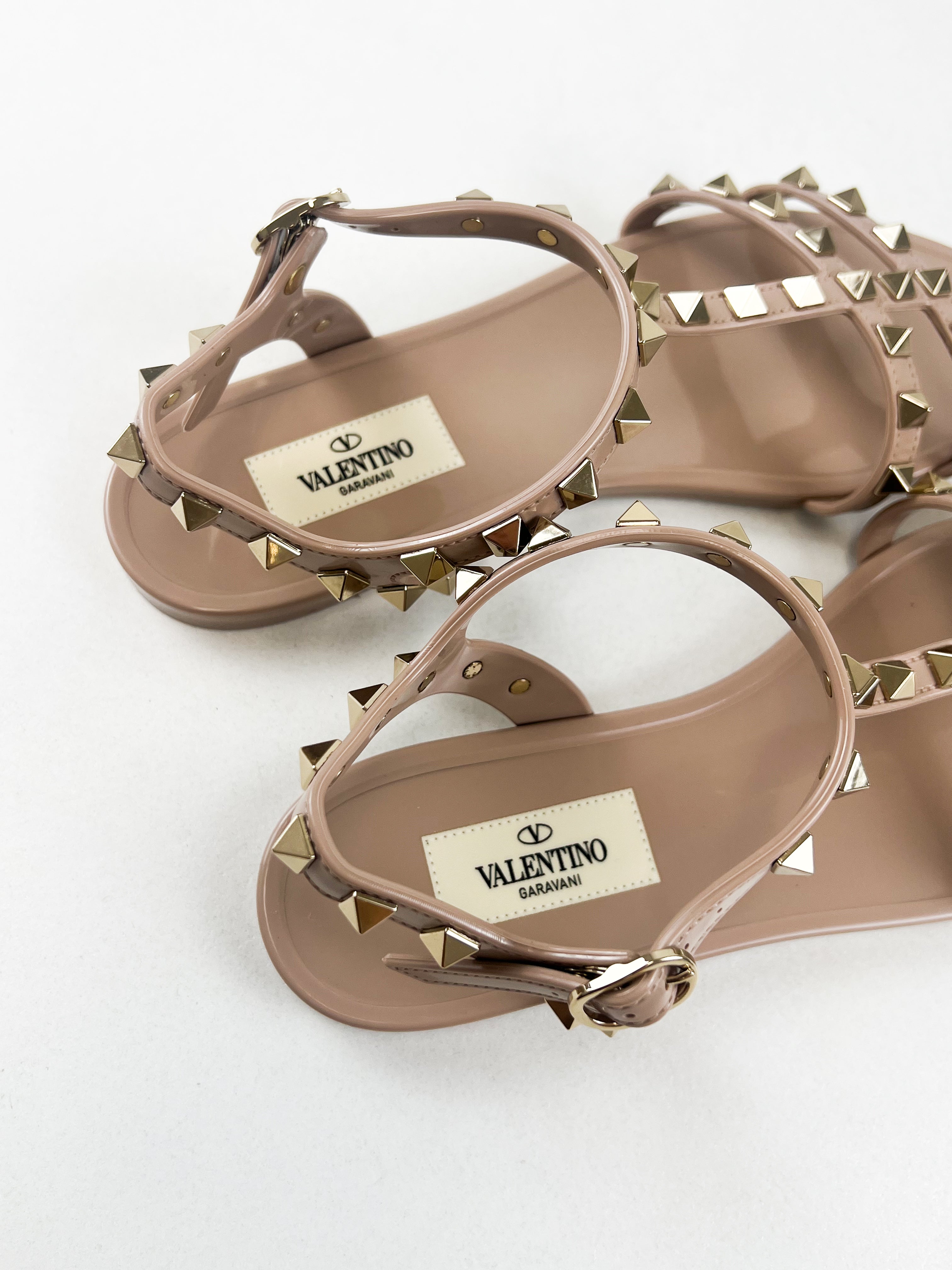 Valentino Jelly Rockstud Sandals Size 37