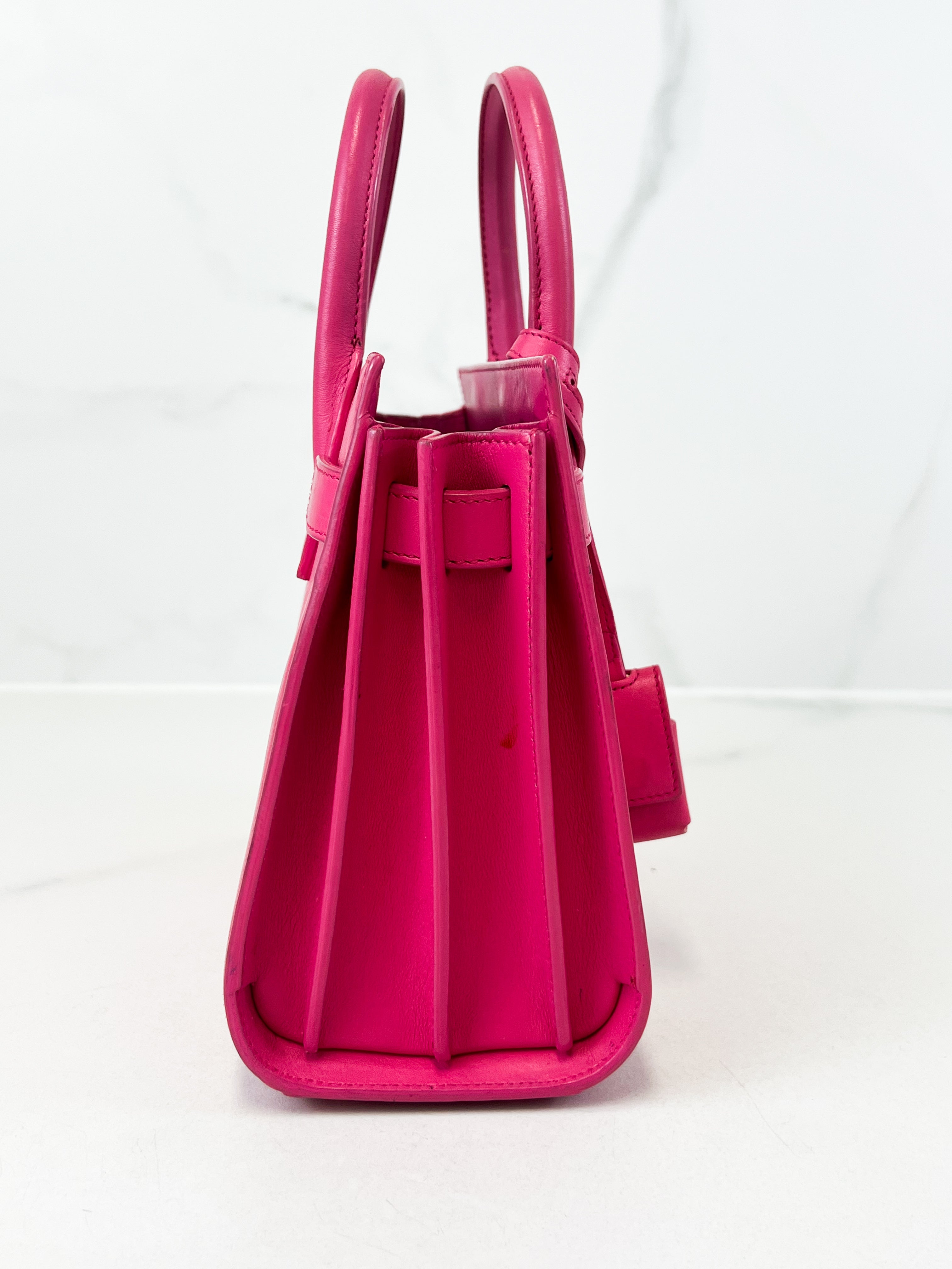 Saint Laurent Nano Sac De Jour in Pink