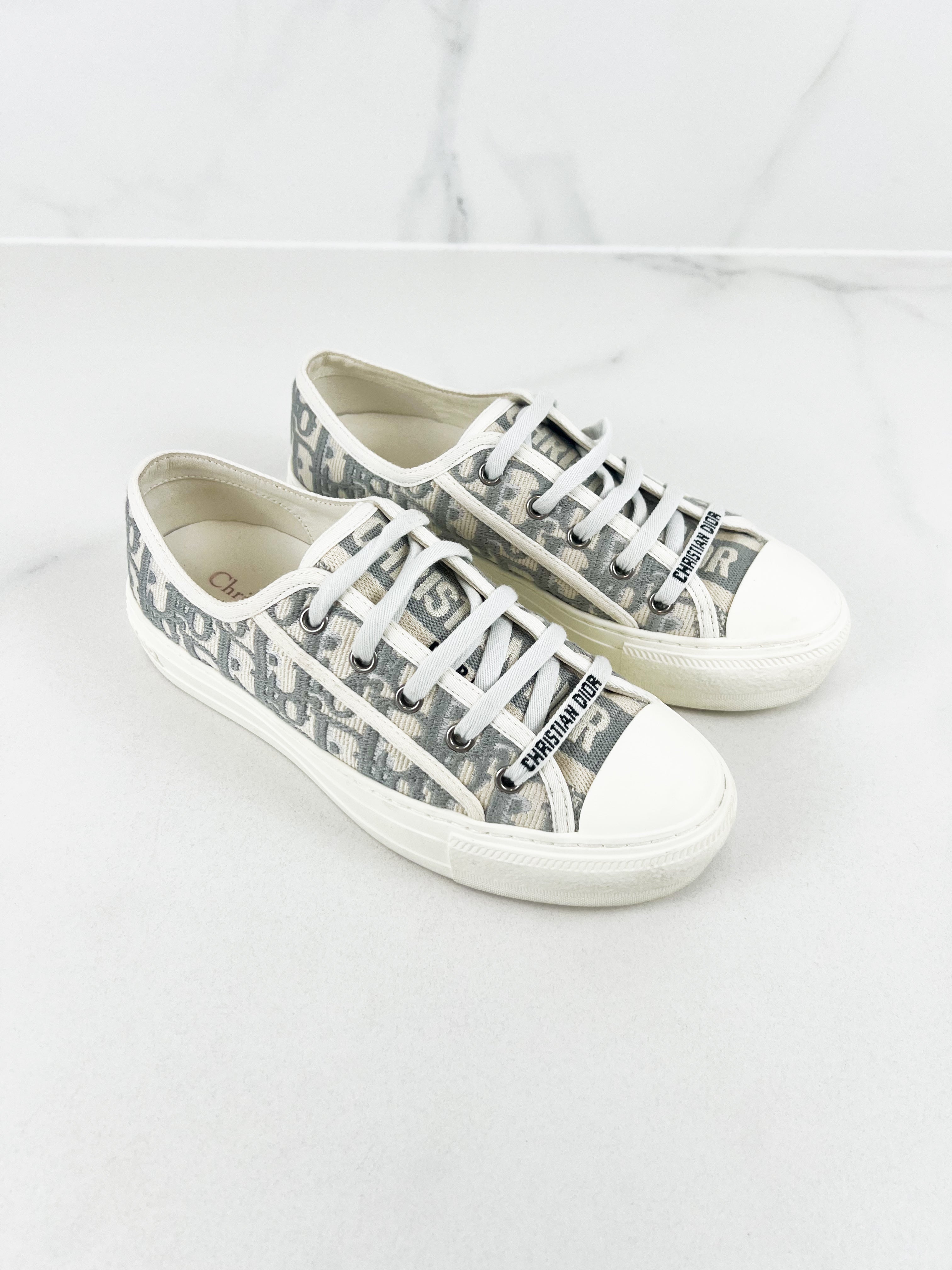 Christian Dior Walk'n'Dior Grey Oblique Sneaker Size 36