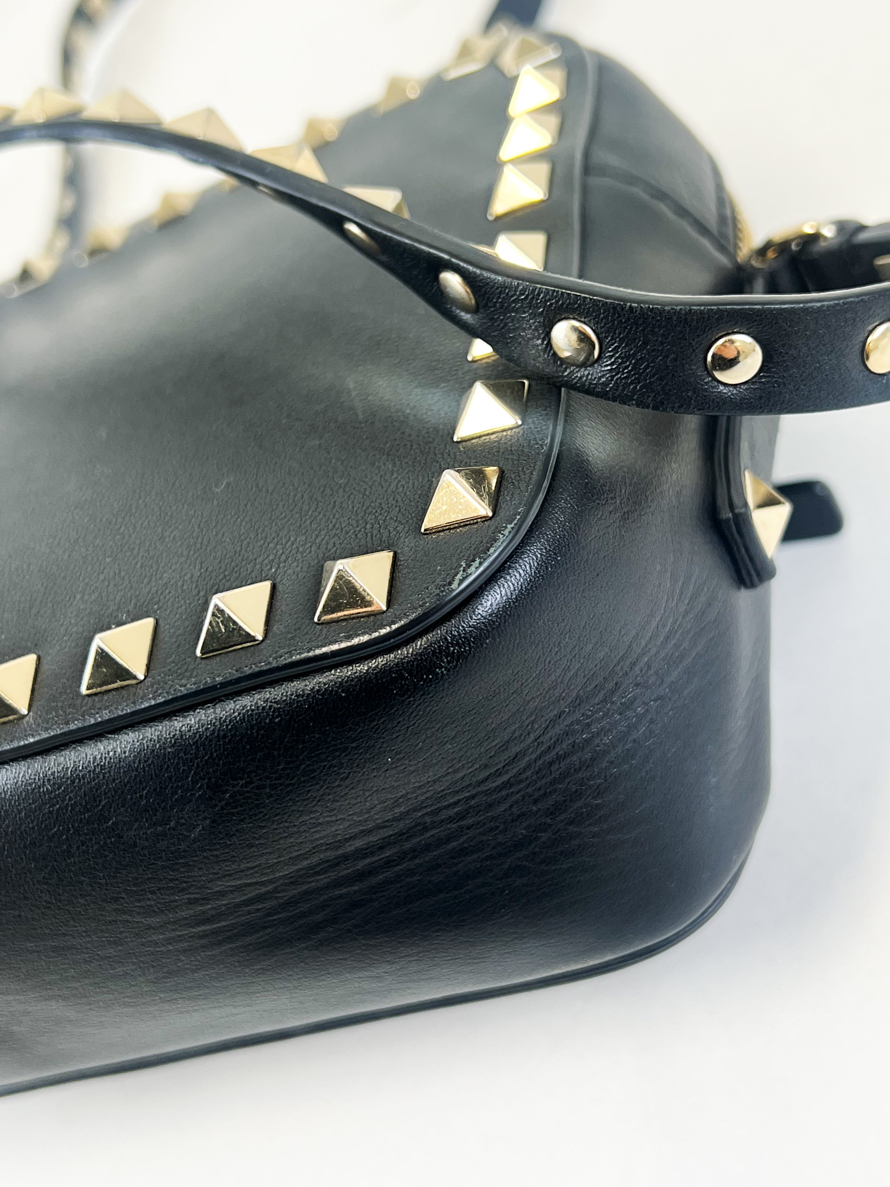 Valentino Garavani Black Rockstud Crossbody Bag