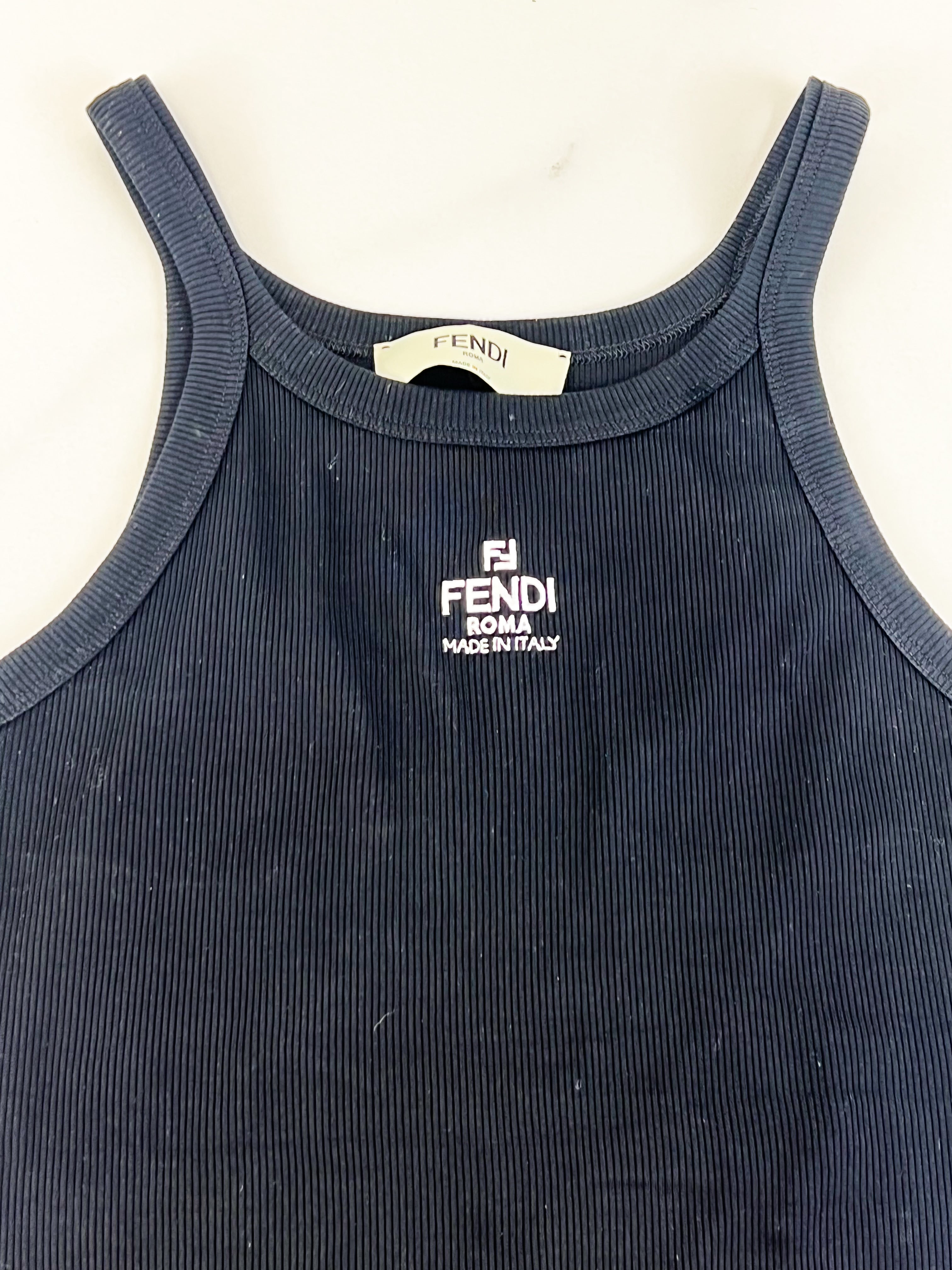Fendi Black Cotton Top Size Small