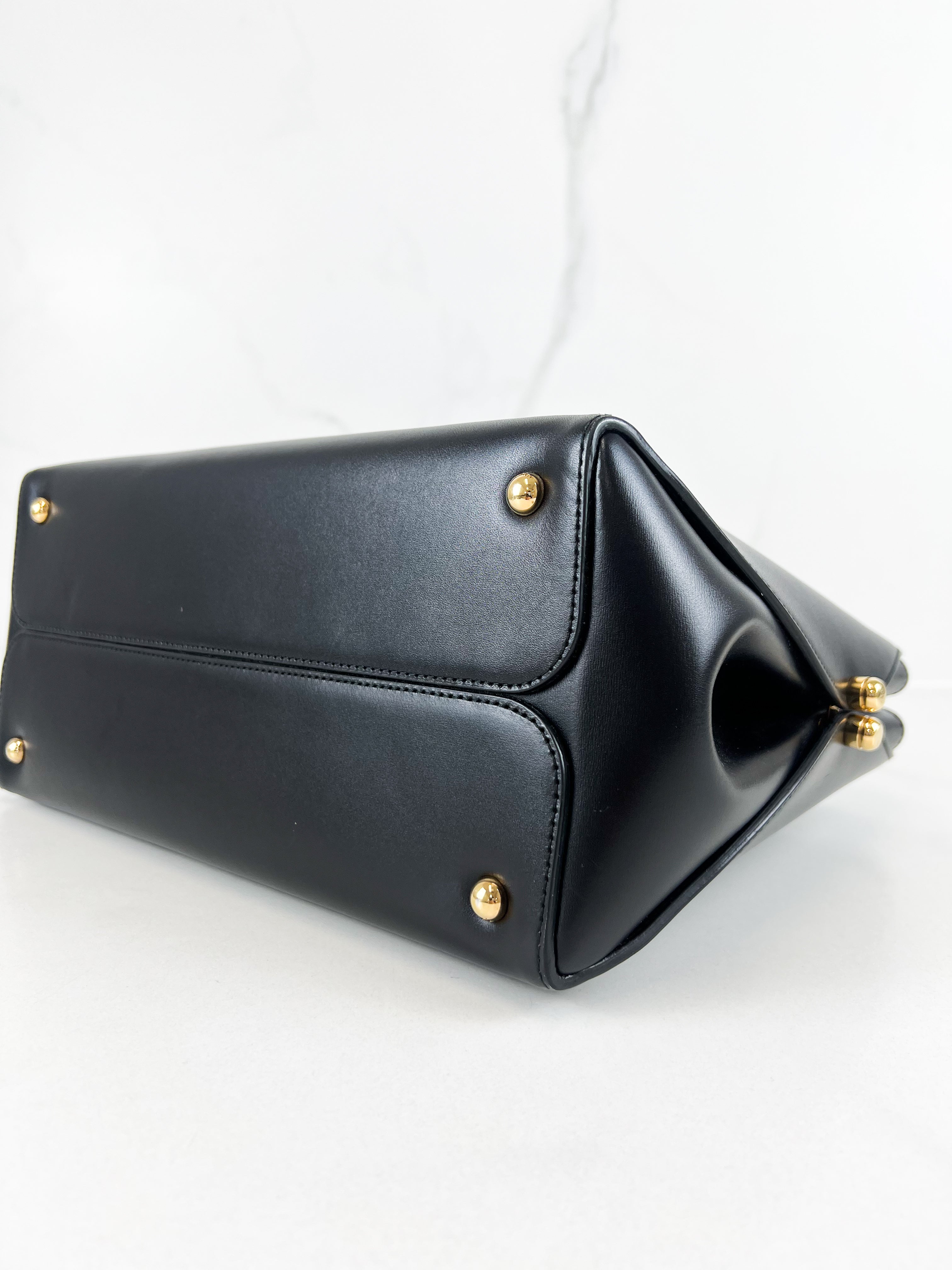 Christian Dior Open Bar Black Leather Tote