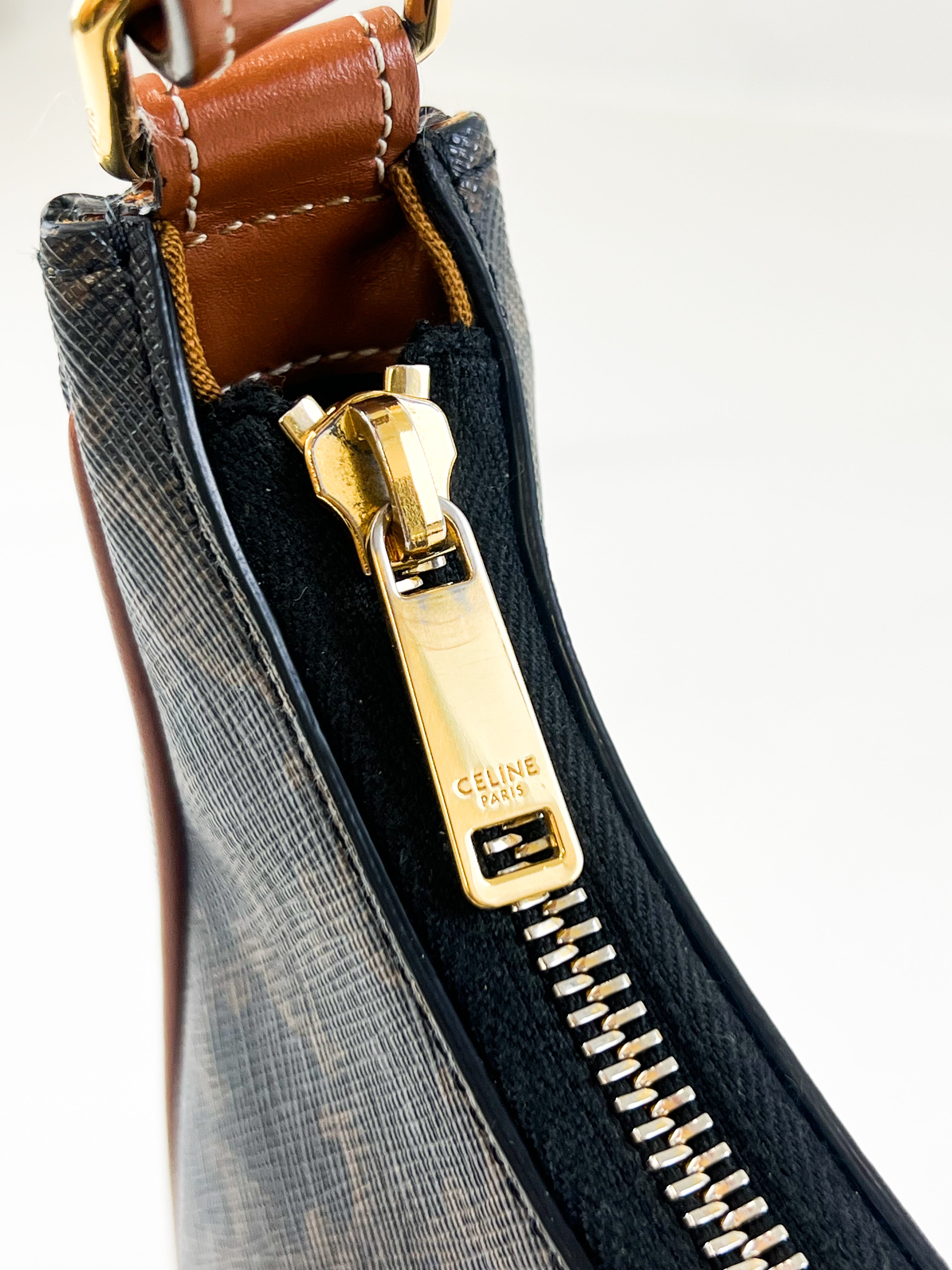 Celine Medium Ava Bag in Triomphe Canvas & Calfskin