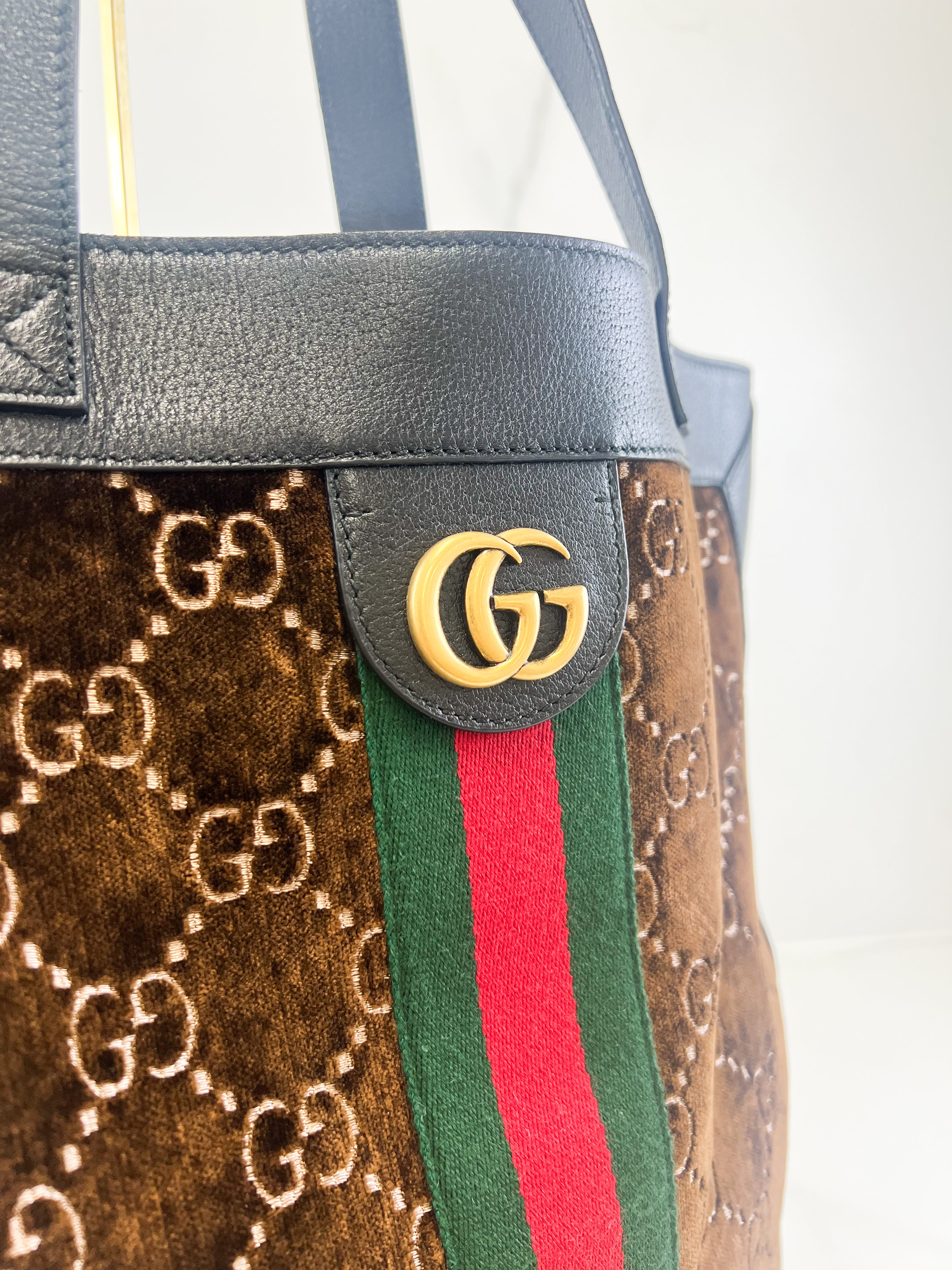 Gucci Velvet Ophidia Tote Bag