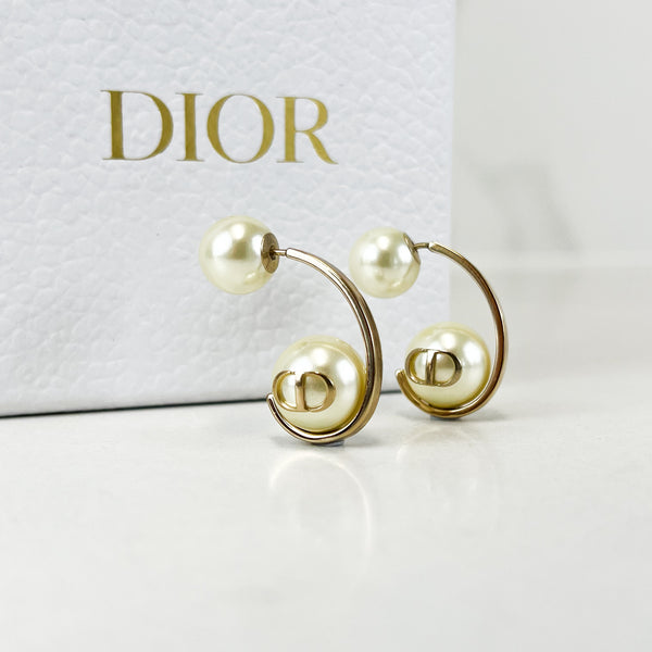 Christian Dior Double Pearl Earrings